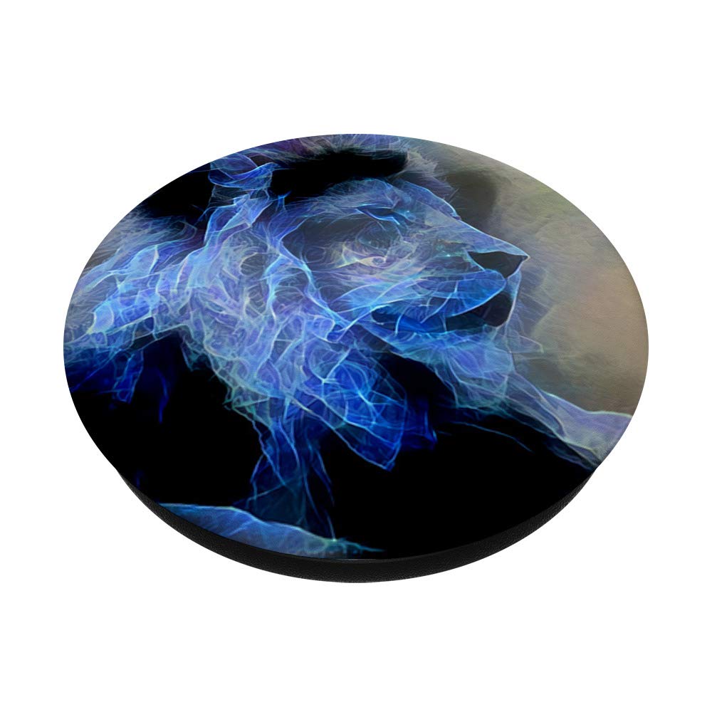 Lion Grip Light Blue - Premium Fractal Art Paint Design for Home Decor & Wall Art