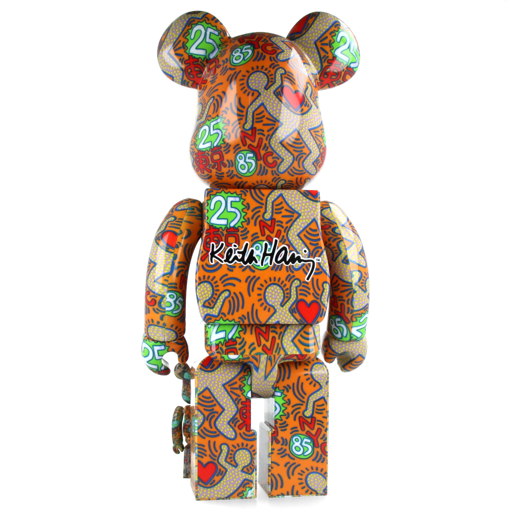 400% + 100% Bearbrick Keith Haring Special BWWT Collectible Art Toy - Perfect for Home Decor, Office Display & Pop Culture Collectors