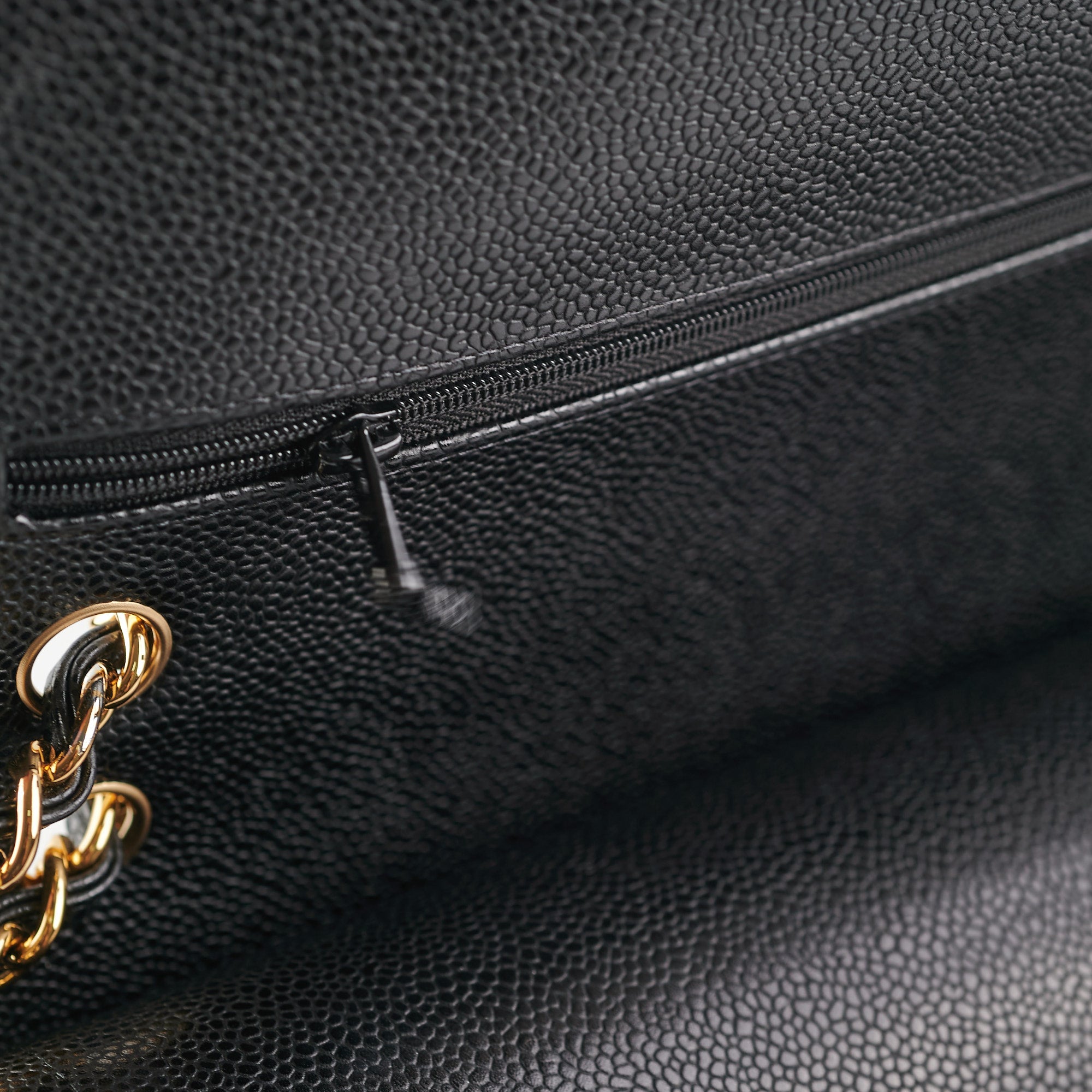 Authentic Chanel Quilted Jumbo Flap Bag in Black Caviar Leather with Gold Hardware - Perfect for Luxury Fashion & Special Occasions