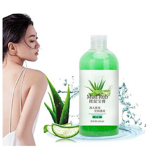 Aloe Vera Mud Scrub Gel - Gentle Exfoliating Body Scrub for Smooth Skin, Natural Skin Care with Floral & Peach Extracts, Perfect for Spa Day & At-Home Skincare Routine
