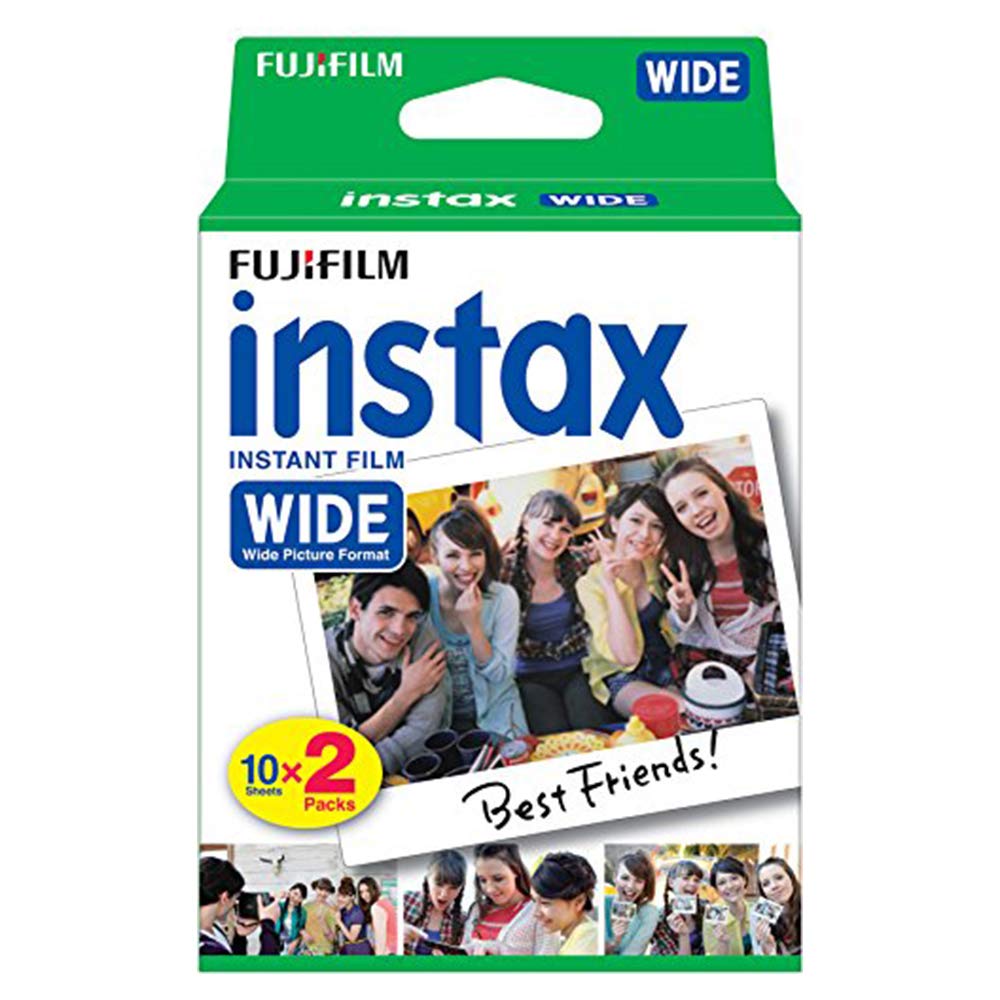 Fujifilm Instax Wide Film 20 Shots with Photo Frames - Perfect for Parties & Travel