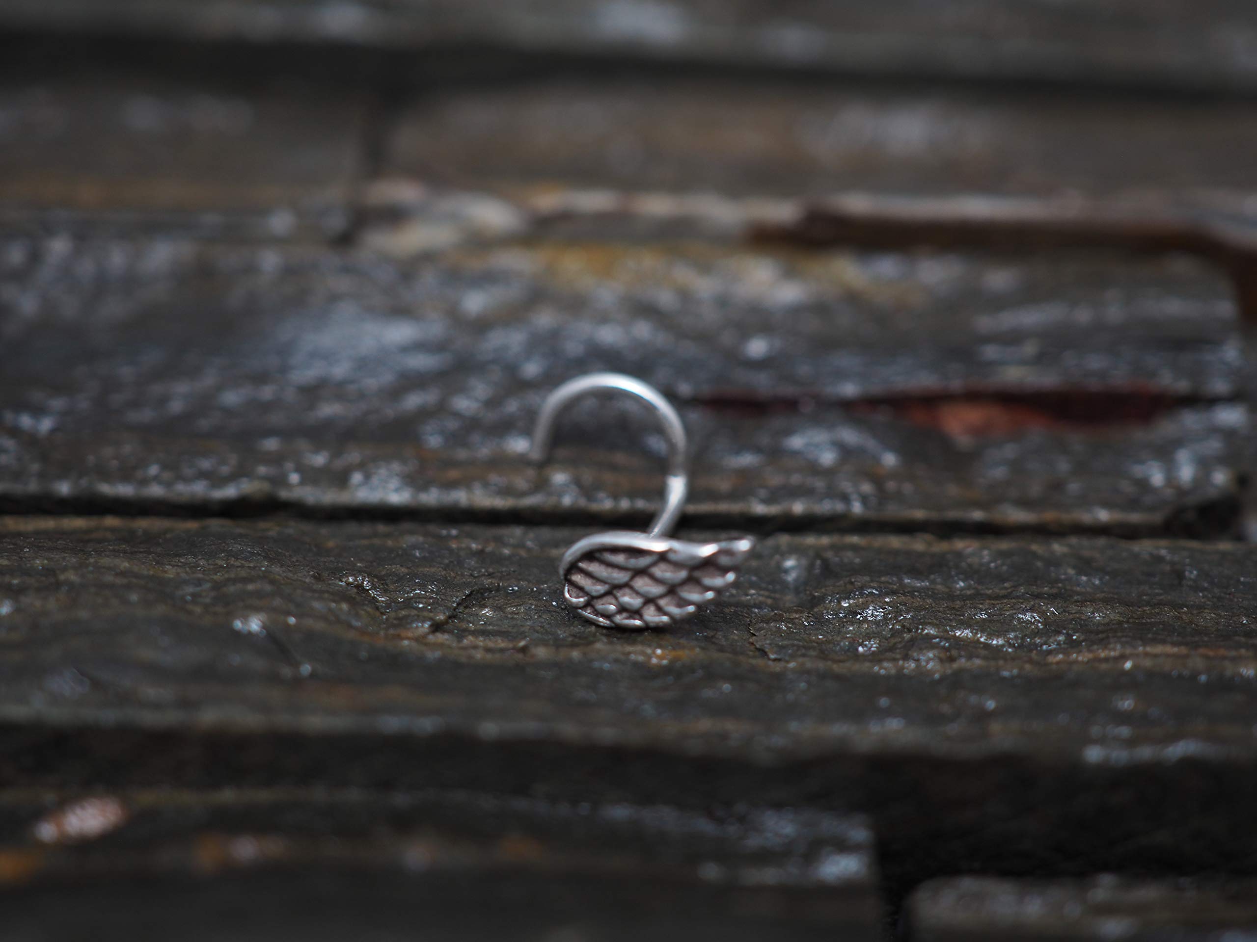 Mini Angel Wing Sterling Silver Nose Stud & Nose Screw - Hypoallergenic Body Piercing Jewelry for Women & Men - Perfect for Everyday Wear, Parties & Special Occasions