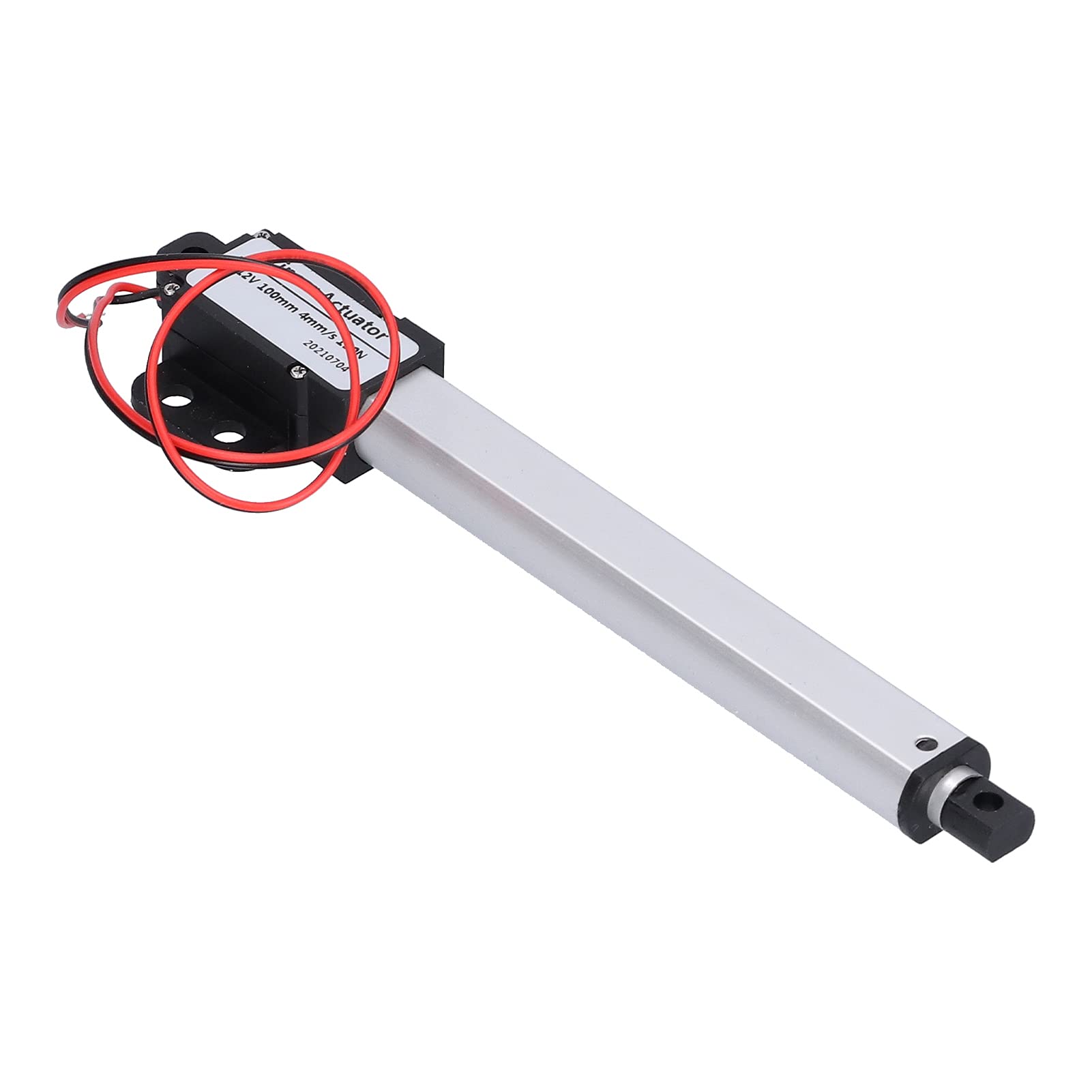 12V Linear Actuator 100mm Stroke - Low Noise Electric Push Rod Motor (4mm/s, 150N) for Adjustable Tables, Recliners, Beds & Home Automation