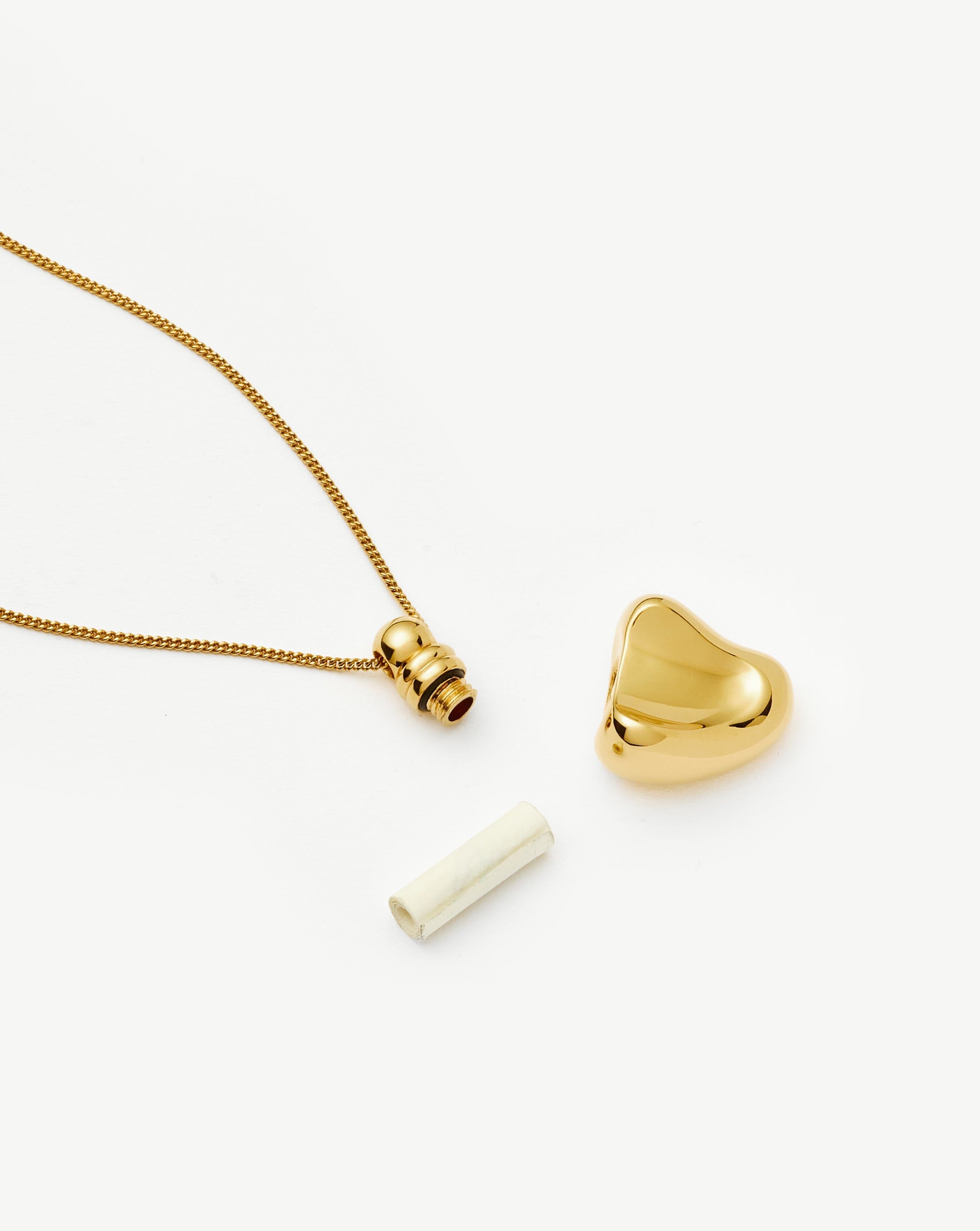 Message in a Bottle Heart Pendant Necklace - 18k Gold Plated Romantic Jewelry Gift for Women | Perfect for Anniversaries, Valentine's Day & Special Occasions