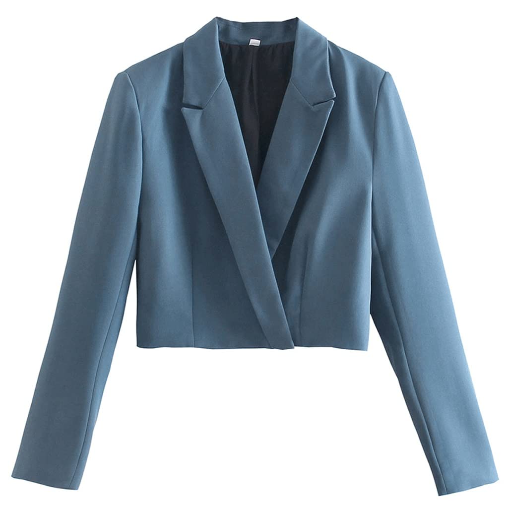 WDBBY Women's Spring Long Sleeve Office Blazer Jacket - Slim Fit Short Coat for Work & Business (Color A, Size M) | Perfect for Office Wear, Professional Meetings & Formal Occasions