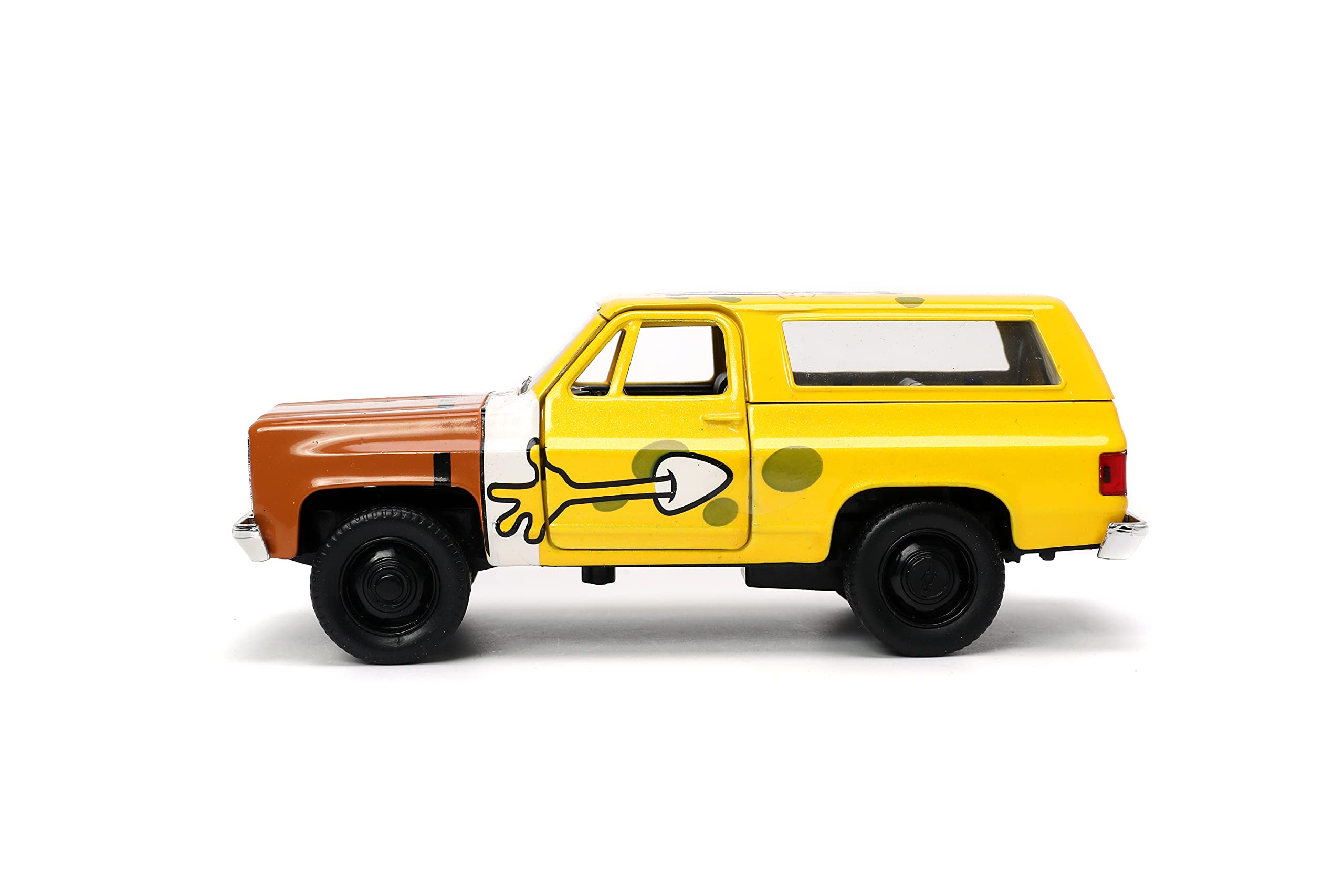 Jada Toys Spongebob Squarepants 1:32 Scale 1980 Chevy Blazer K5 Die-Cast Model Car with 1.65