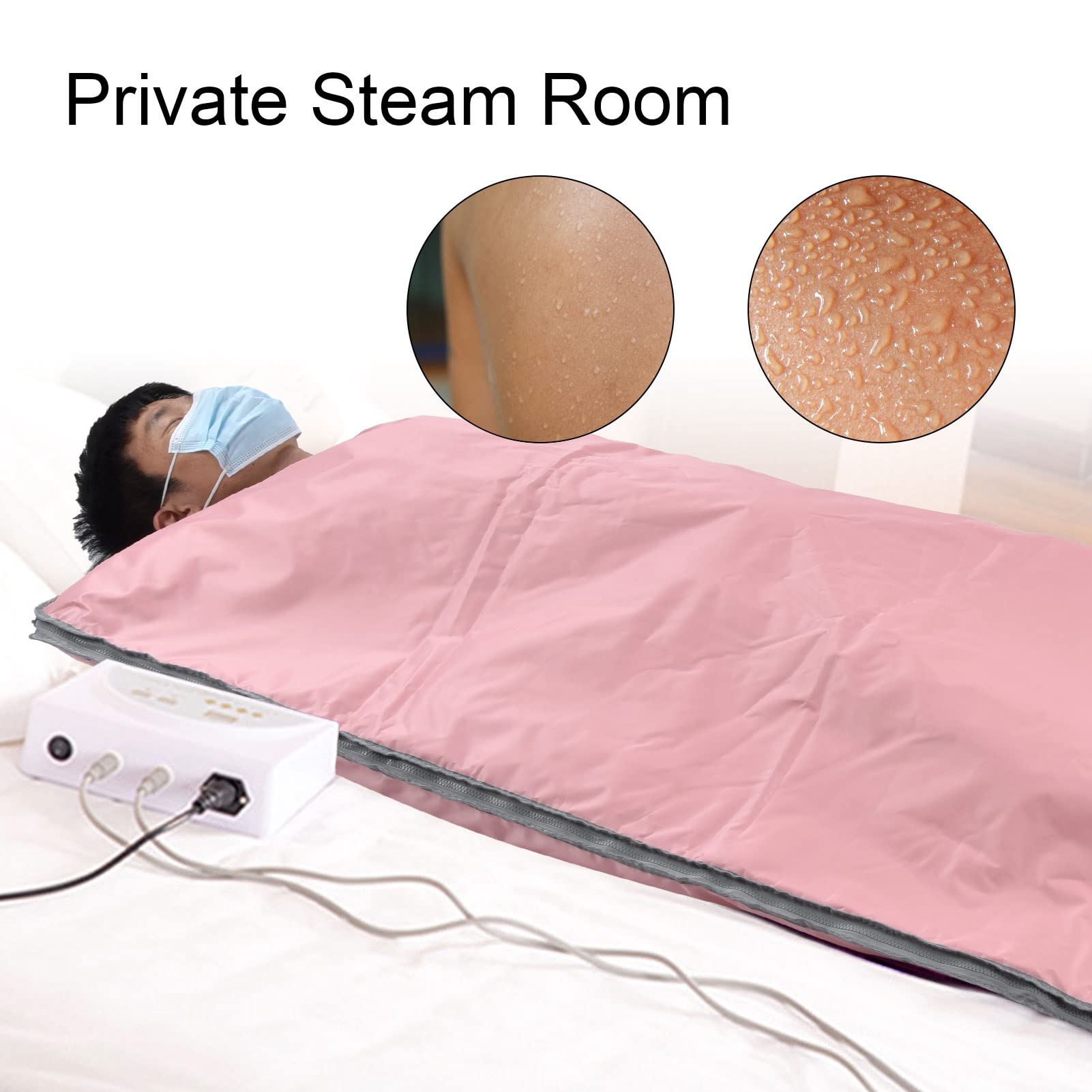 ZZMFORE Infrared Sauna Blanket with Remote Control - Portable Far Infrared Detox Heating Blanket for Home Use, Digital Temperature Control, Perfect for Relaxation & Beauty Therapy
