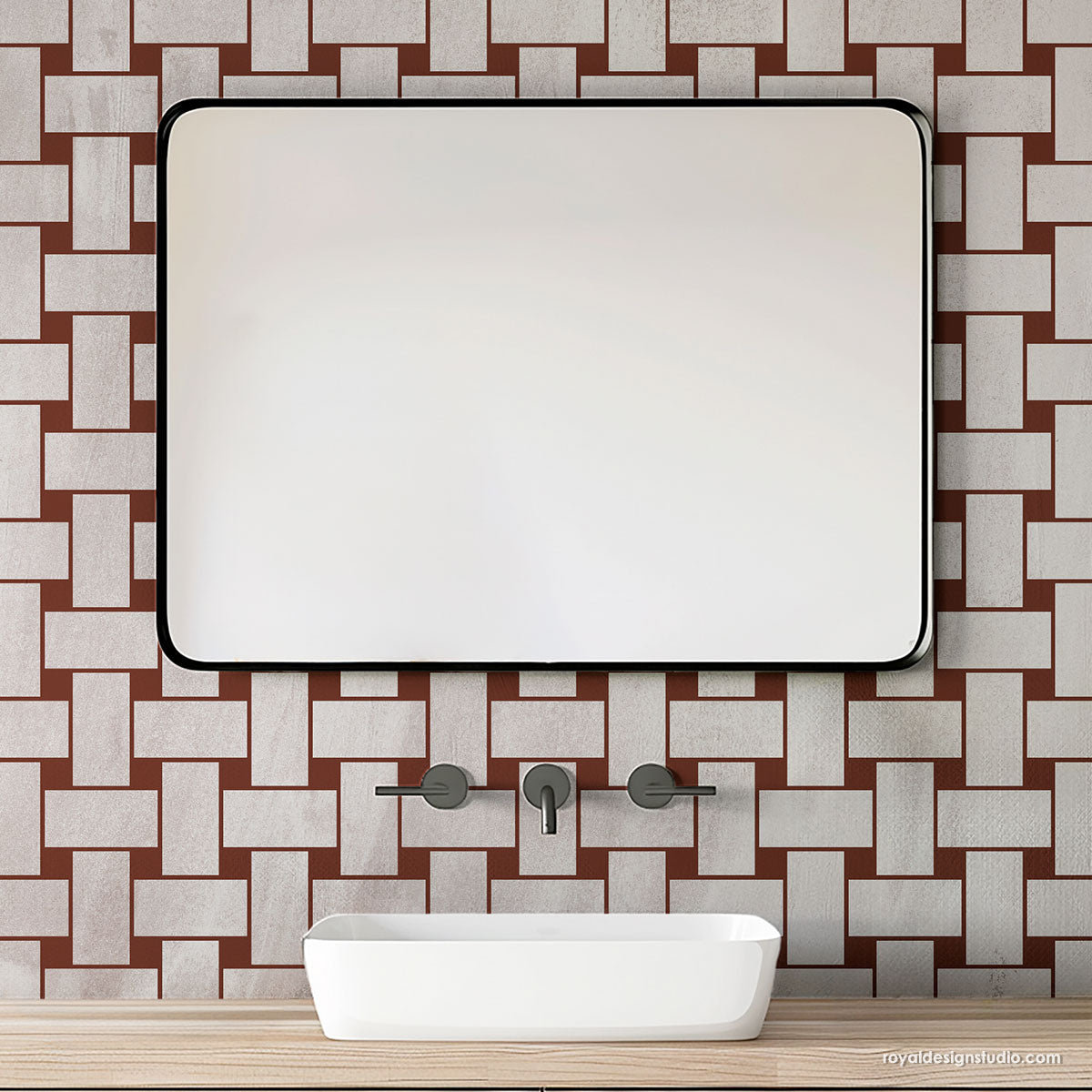 Premium Mosaic Weave Floor and Wall Tile - Waterproof & Durable Ceramic Tiles for Bathroom, Kitchen Backsplash, and Shower Walls