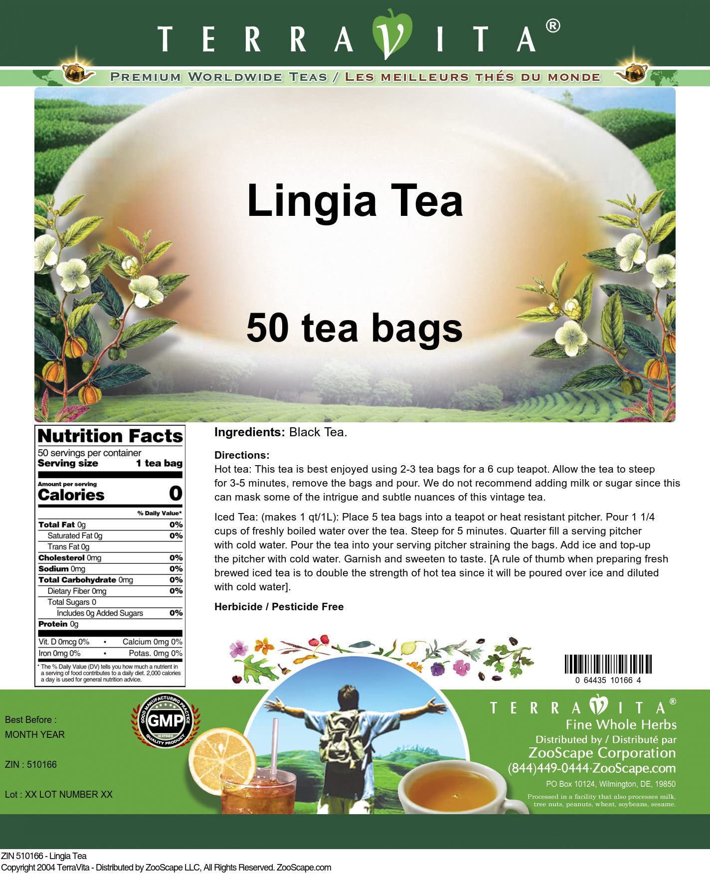 Premium Lingia Tea - 50 Tea Bags | Herbal Wellness Blend | ZIN:510166 | Perfect for Relaxation, Detox & Daily Wellness Routine