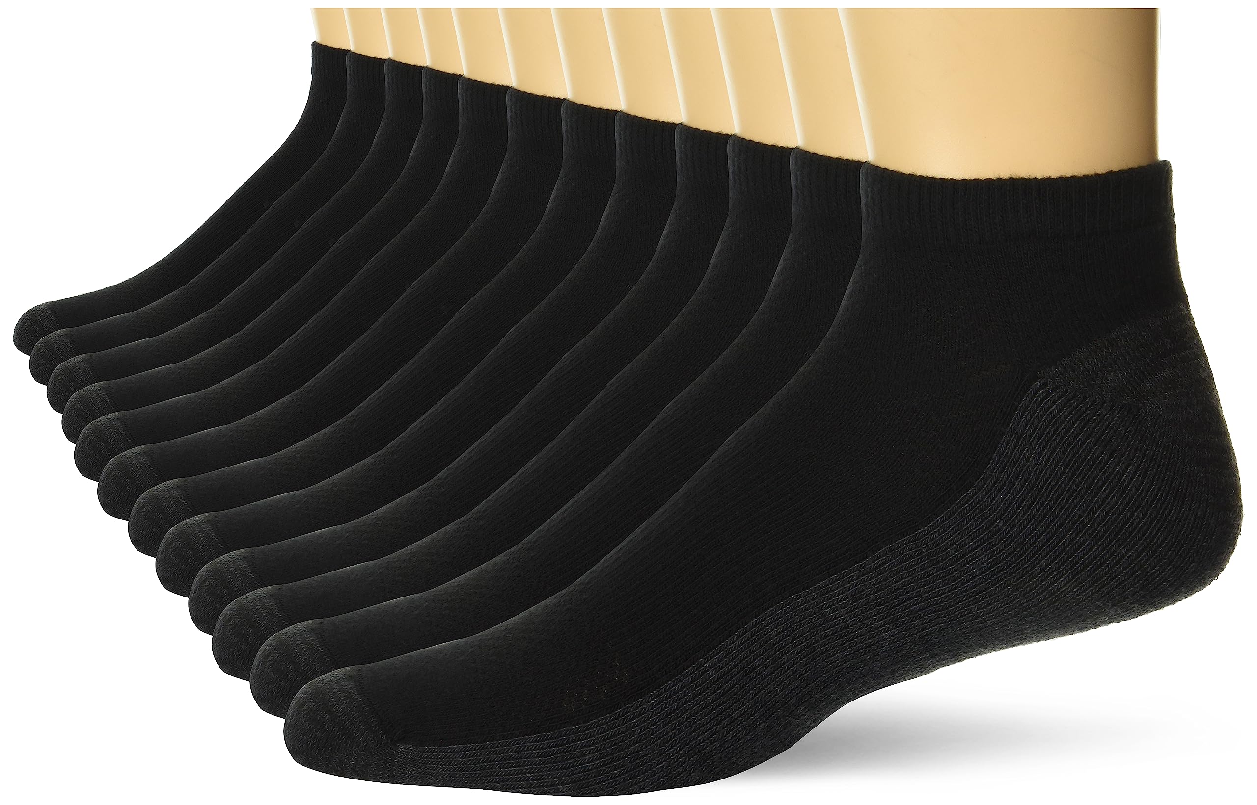 Hanes Men's X-Temp Cushioned Low Cut Socks - 12 Pack Breathable Athletic Socks for Running, Gym & Everyday Comfort