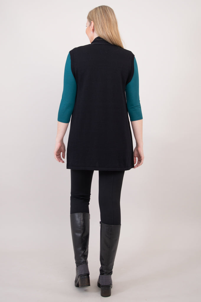 Stylish Jude Cardigan for Women - Soft Cotton Knit Sweater in Classic Black | Perfect for Casual Outfits, Office Wear & Cozy Evenings