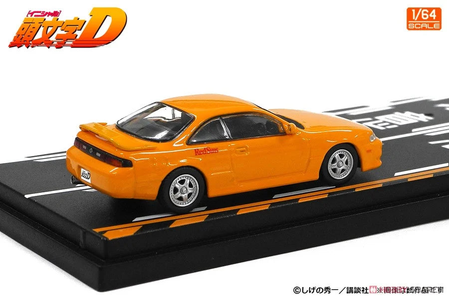 Initial D 1:64 Scale Diecast Car Set - Kenta Nakamura Silvia S14 & Takumi Fujiwara AE86 Trueno - Anime Collectible Model Cars for Display & Racing Scenes