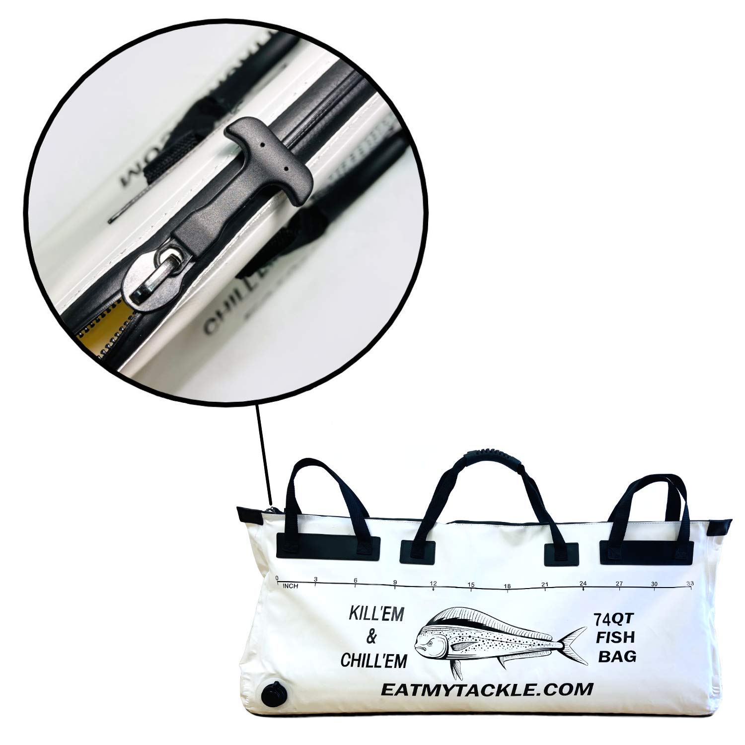 EatMyTackle Insulated Leakproof Collapsible Fish Cooler Bag - Portable Soft Kill Bag for Fishing, Boating & Outdoor Adventures | Keeps Catch Fresh for Hours