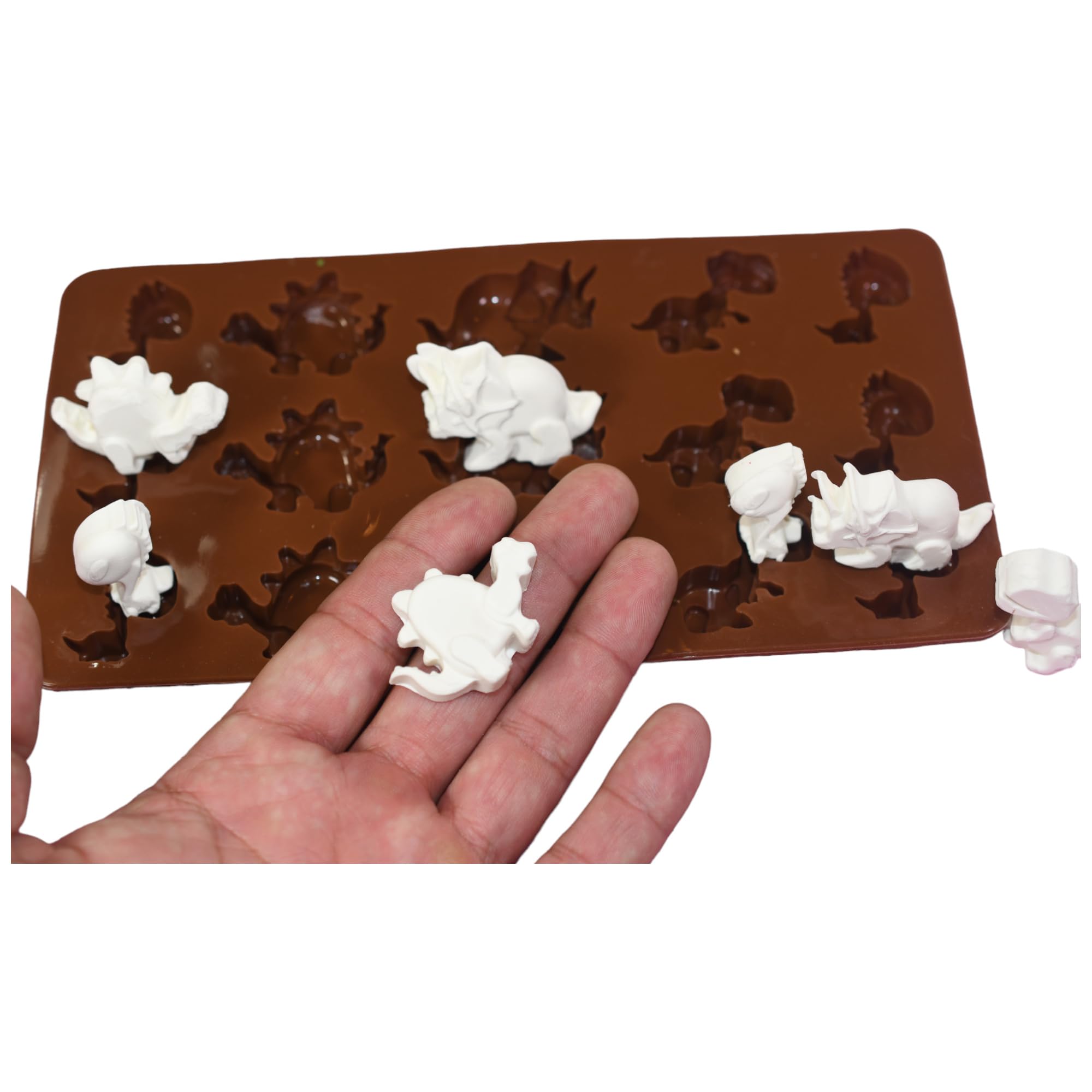 Dinosaur Silicone Mold Baking Tray - Non-Stick Food Grade Dino & T-Rex Shaped Chocolate Candy Mold for Kids DIY Treats, Ice Pops, Cupcakes | Freezer, Oven & Dishwasher Safe BPA-Free | Perfect for Birthday Parties, Classroom Activities & Holiday Baking