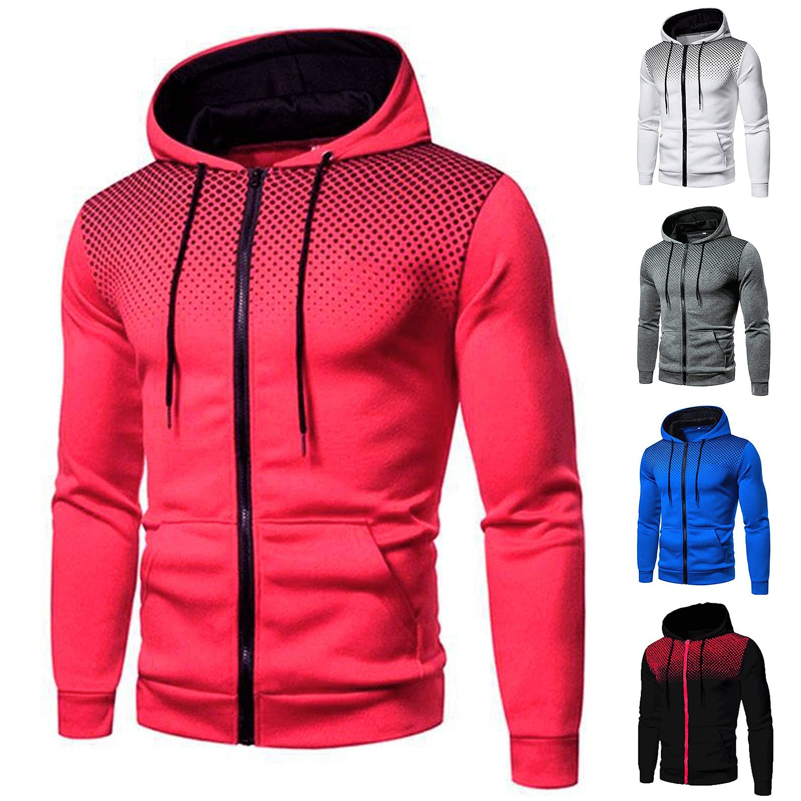 Men's Athletic Hoodies - Cozy Pullover Long Sleeve for Sports & Casual Wear