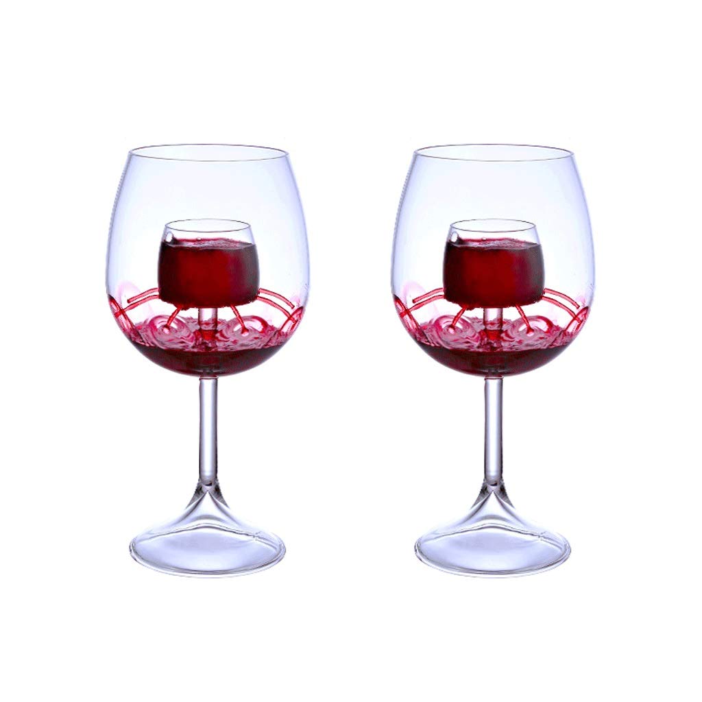 Premium Crystal Wine Glasses Set - 6-Piece Shatterproof Red Wine Cups, Dishwasher Safe Stemware for Gifts, Parties & Home Entertaining (Elegant Clear, Set of 2) - Perfect for Dinner Parties, Weddings & Romantic Date Nights