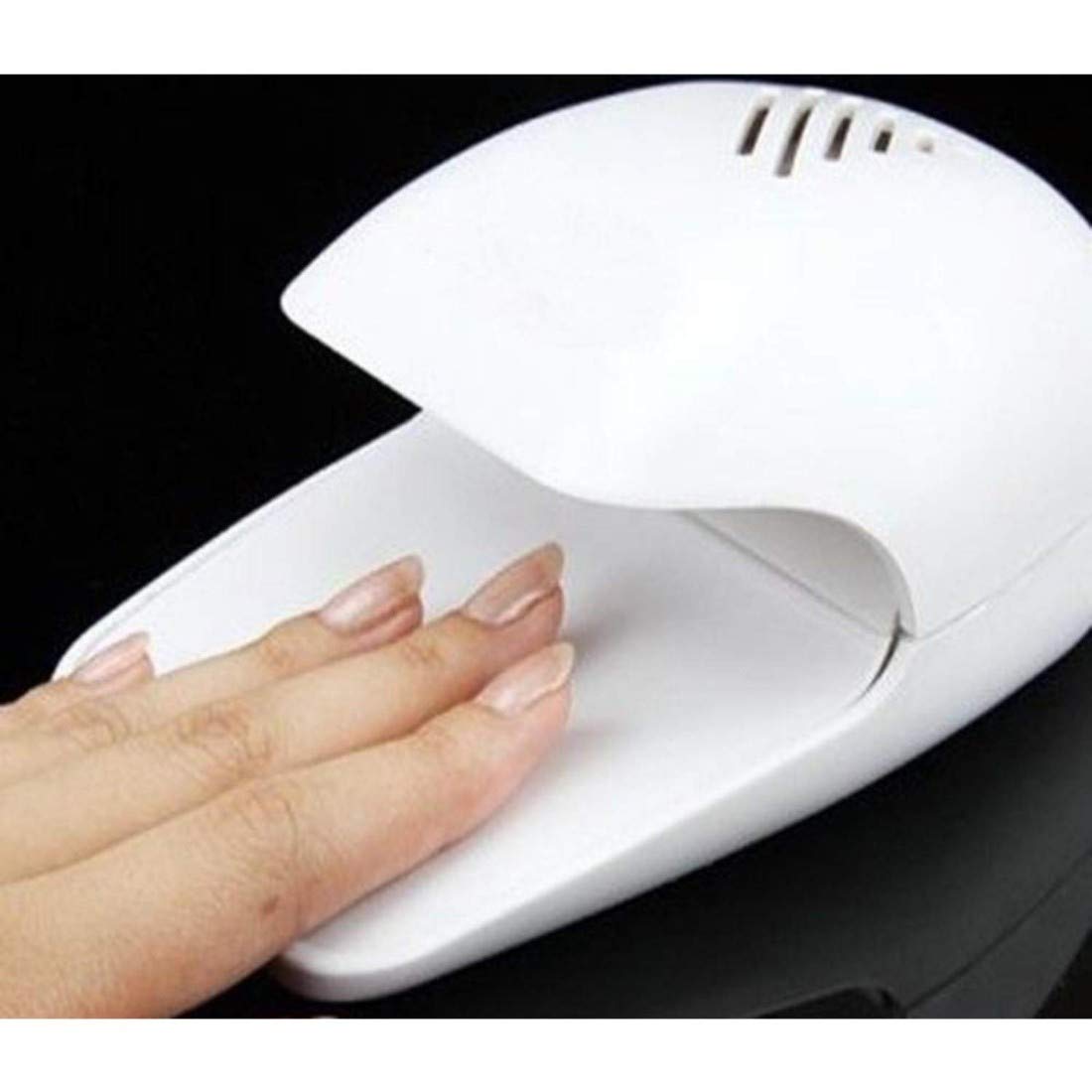 Portable White Nail Polish Dryer - Fast UV/LED Nail Art Curing Lamp for Gel & Acrylic Nails - Perfect for Home Manicures & Salon Use