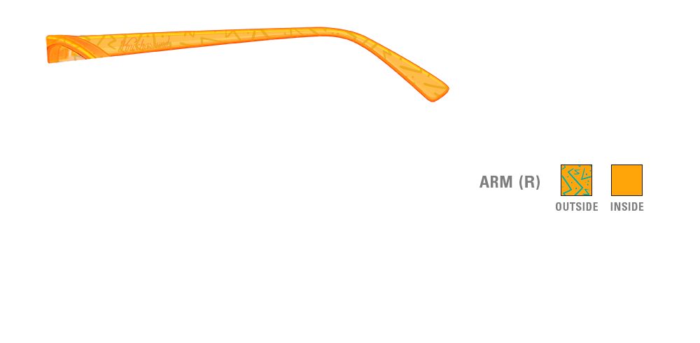 Knockaround Mai Tais Sunglasses - Custom Arm Design in Neon Orange Zags - Perfect for Beach, Pool Parties & Summer Outdoor Activities