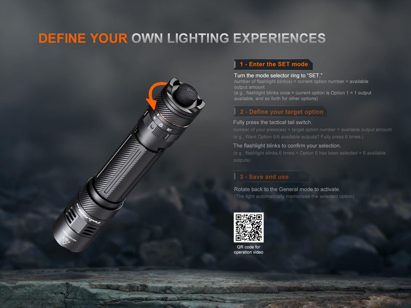 Fenix PD45R ACE Multi Mode Tactical Flashlight - 2000 Lumens, Rechargeable, IP68 Waterproof - Perfect for Camping, Hiking, Emergency & Outdoor Adventures