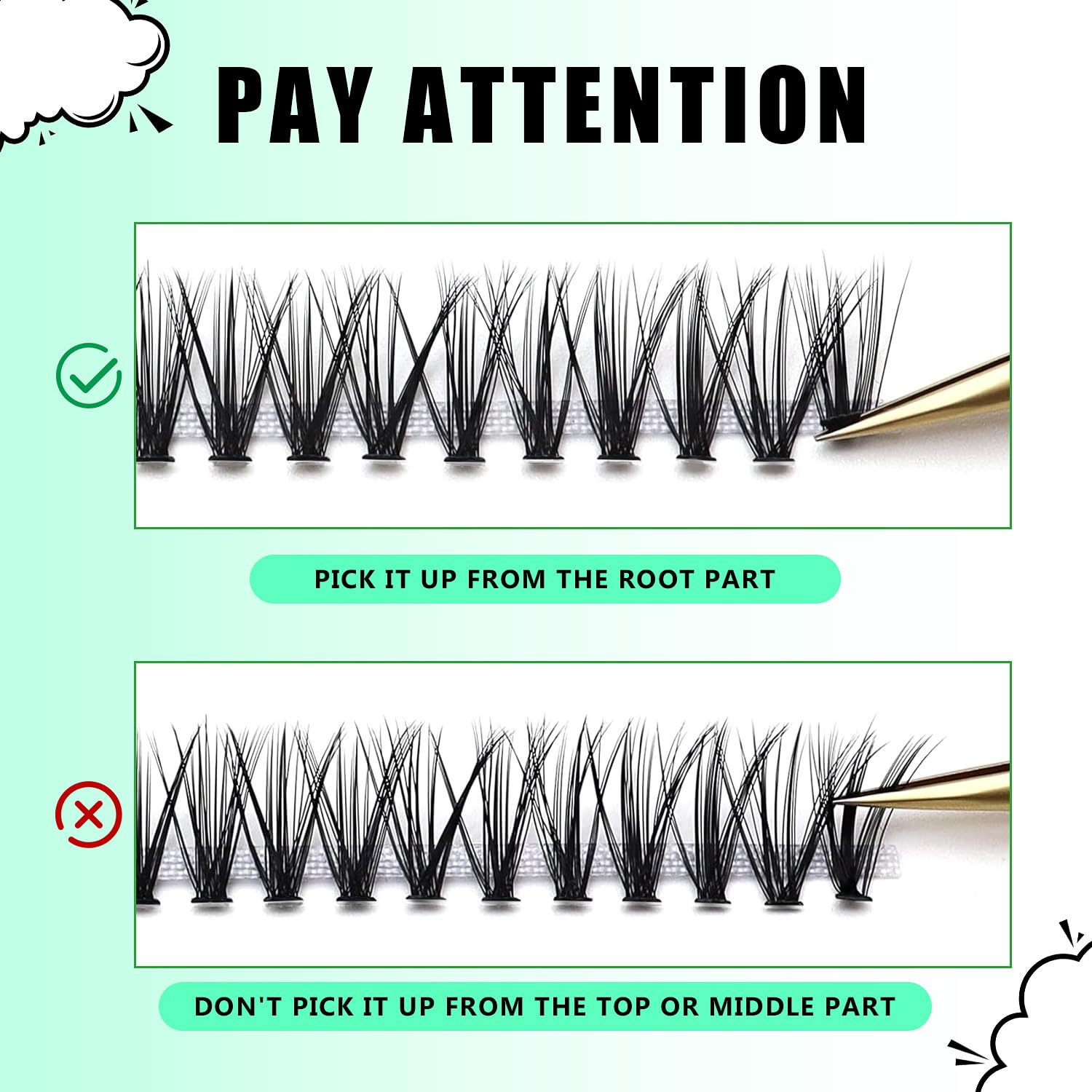 Bodermincer Black Cluster Lashes 240pcs - 20D/40D DIY Eyelash Extension Kit with D Curl Long Individual Lashes - Mixed Tray Faux Mink Lash Clusters (8-22mm) for Professional Salon & Home Use - Perfect for Bridal, Party & Everyday Glam