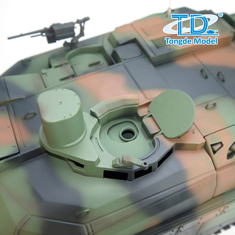 1/16 Scale RC Military Tank Model - H2408 Leclerc Battle Tank with Metal Wheels, Gearbox, Infrared BB Barrel, Recoil & Smoke Effects | Remote Control Toy for Collectors & Battle Simulation Enthusiasts | Perfect for Outdoor Play, War Games & Display
