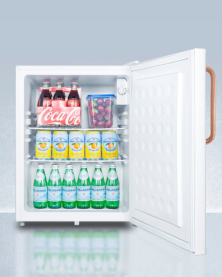 Accucold FF28LWHTBC Compact All Refrigerator with Antimicrobial Pure Copper Handle - Perfect for Dorms, Offices, and Small Apartments