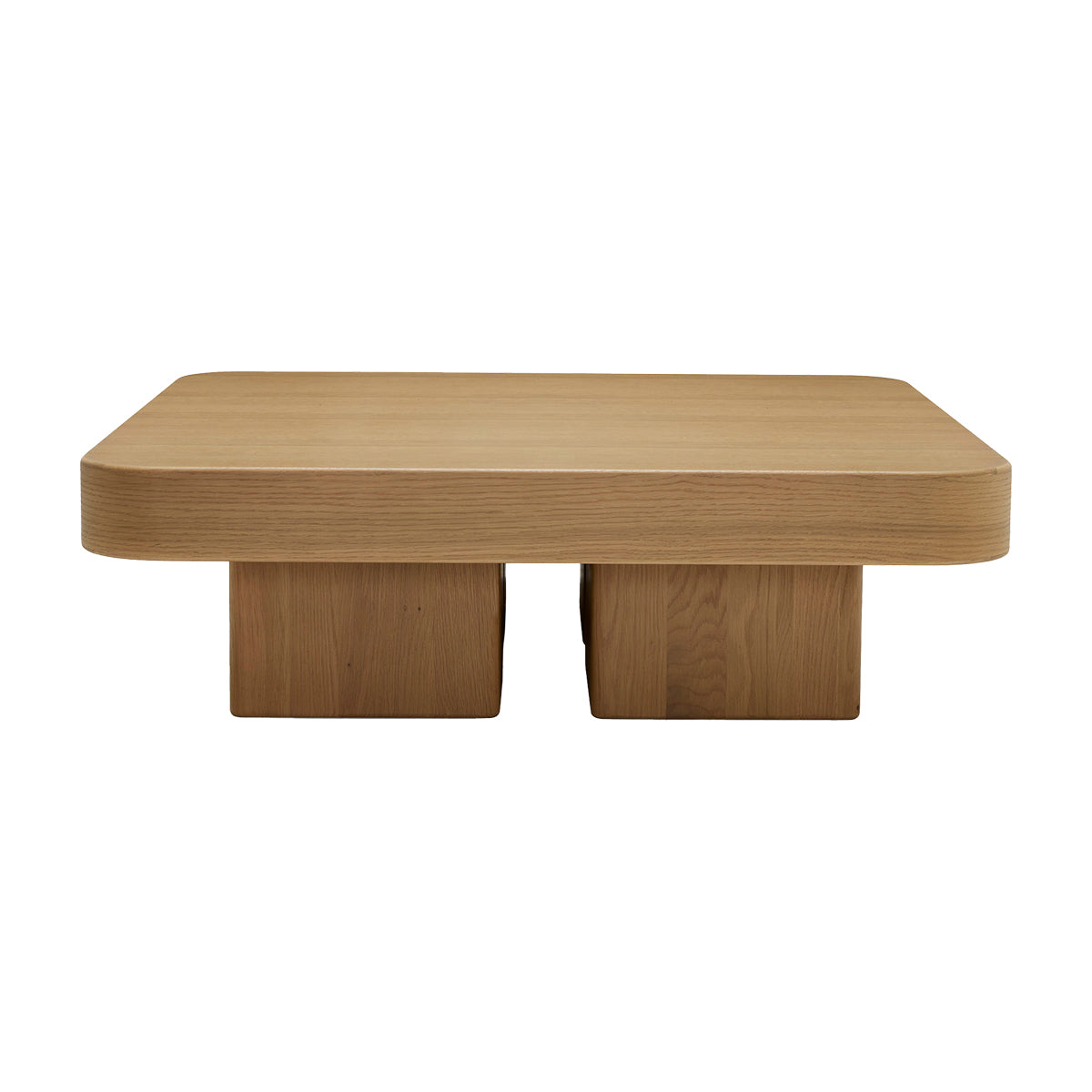 Modern Square Coffee Table - Solid Wood Block Design for Living Room, Lounge & Office - Stylish & Durable Home Decor Furniture