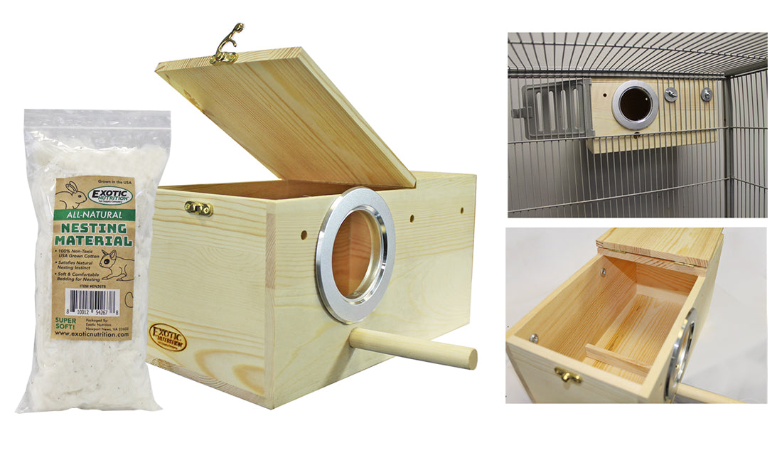 Sturdy Wooden Nest Box for Birds - Durable Outdoor Birdhouse for Garden, Backyard & Wildlife Habitat