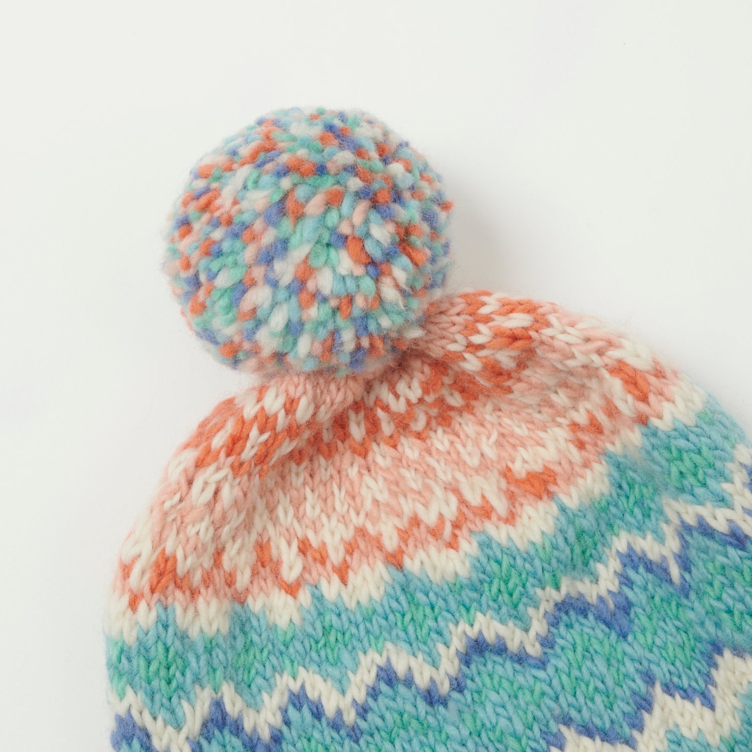 Chamula Fair Isle Double Cuff #8 Knit Beanie - Warm Winter Hat for Men & Women - Perfect for Skiing, Snowboarding & Outdoor Activities