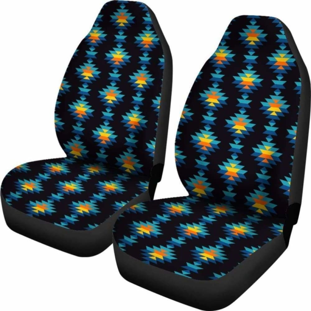 Aztec Style Ethnic Pattern Boho Car Seat Covers - Waterproof & Non-Slip Seat Protectors for Cars, SUVs & Trucks - Perfect for Road Trips, Daily Commute & Boho Interior Styling