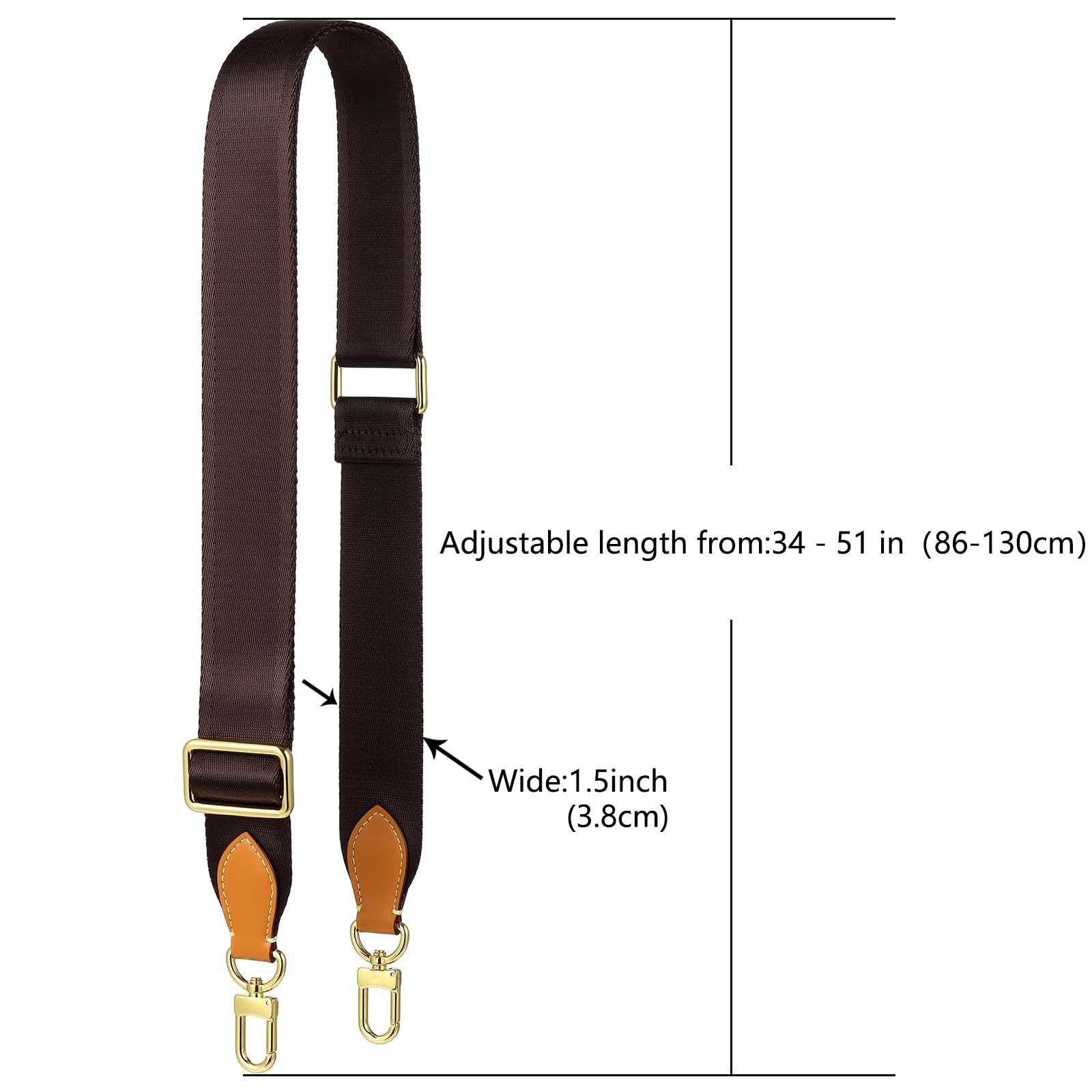 Adjustable Soft Crossbody Strap Replacement for Pochette Accessories - Wide Canvas Purse Strap for Designer Handbags - Perfect for Daily Use, Travel & Fashion Accessories