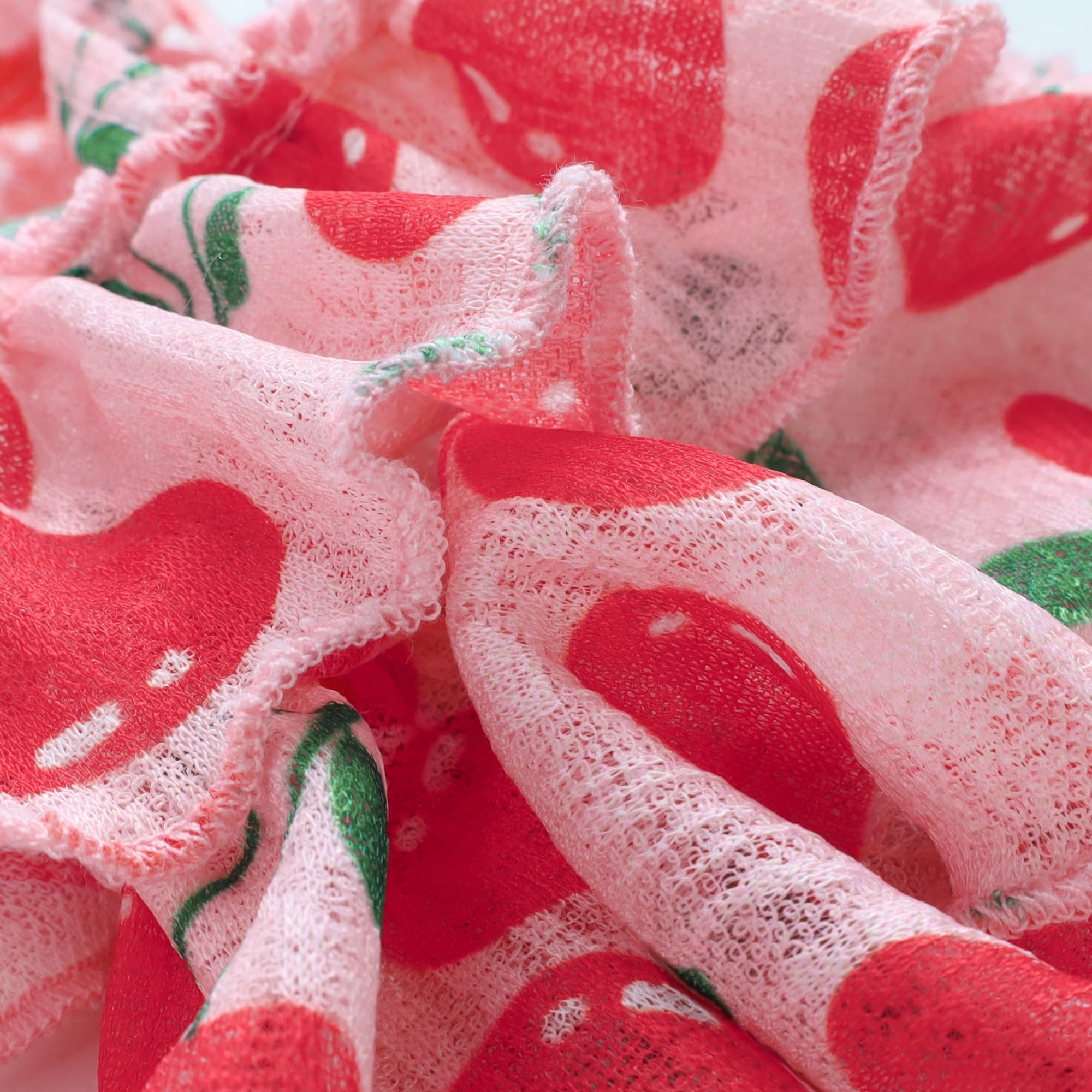 Fitwarm Cherry Print Dog Dress for Small Dogs - Ruffled Hawaiian Style Pet Outfit in Pink & Red (XS) - Perfect for Summer Parties, Beach Trips & Photo Shoots