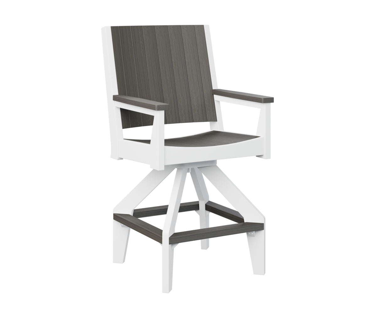 Berlin Gardens Mayhew Chat Swivel Bar Chair - Adjustable Height Counter Stool for Kitchen Island, Breakfast Nook & Home Bar - Comfortable Modern Swivel Seat with Back Support