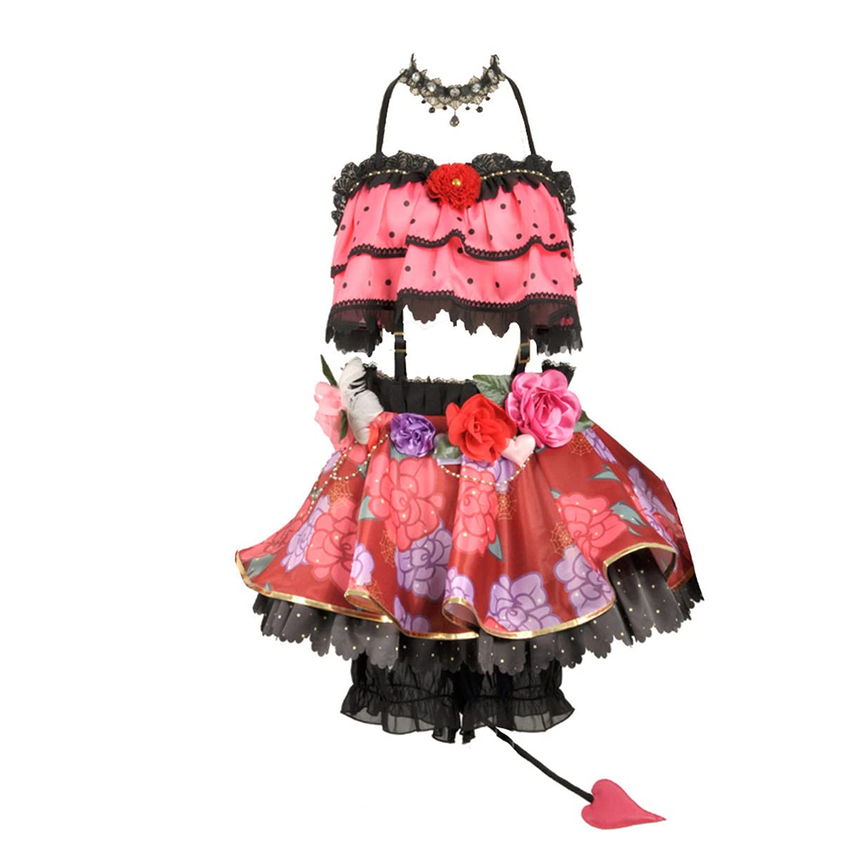 **MIAOCOS Anime Love Live Nico Yazawa Little Devil Cosplay Costume Set - Halloween Party, Anime Convention, Cosplay Event Outfit**