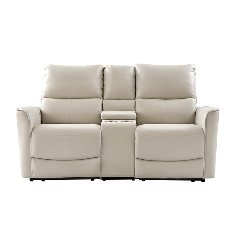 Celisha Power Reclining Sofa with Storage Console & Wide Seats - Modern Recliner Couch with USB Charging for Living Room, Home Theater & Family Room Comfort