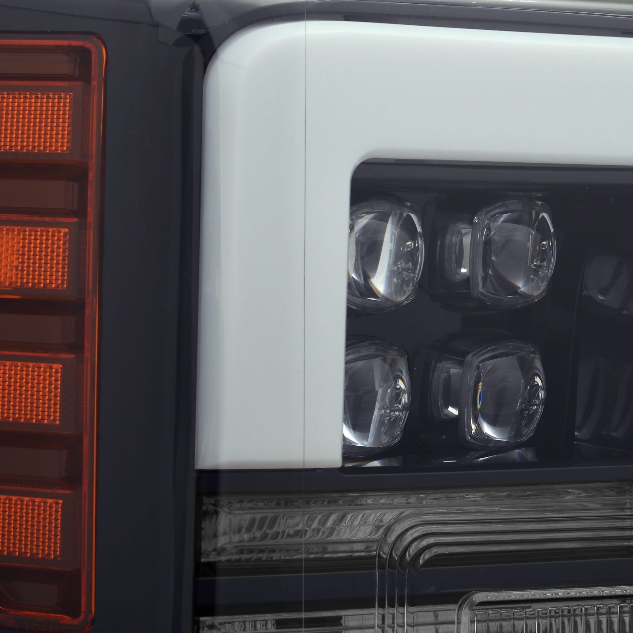 17-19 Ford Super Duty NOVA Series LED Projector Headlights - Jet Black - Upgrade Your Truck's Night Visibility for Off-Road & Towing
