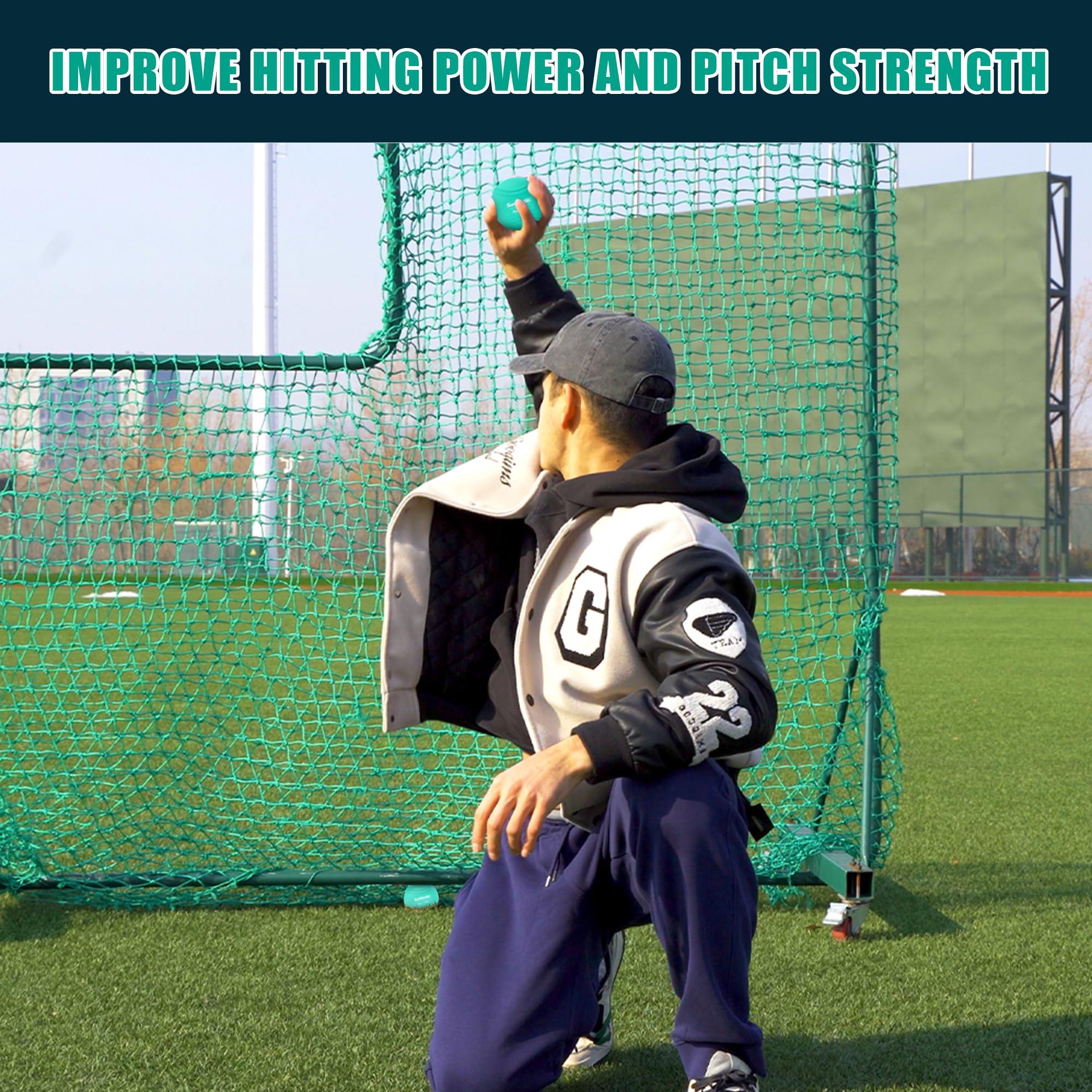 9 Pack Weighted Baseballs (16 oz) - Professional Hitting & Pitching Training Balls for Power Development - Perfect for Baseball Practice, Batting Drills & Strength Training - Suitable for All Skill Levels from Beginners to Pros