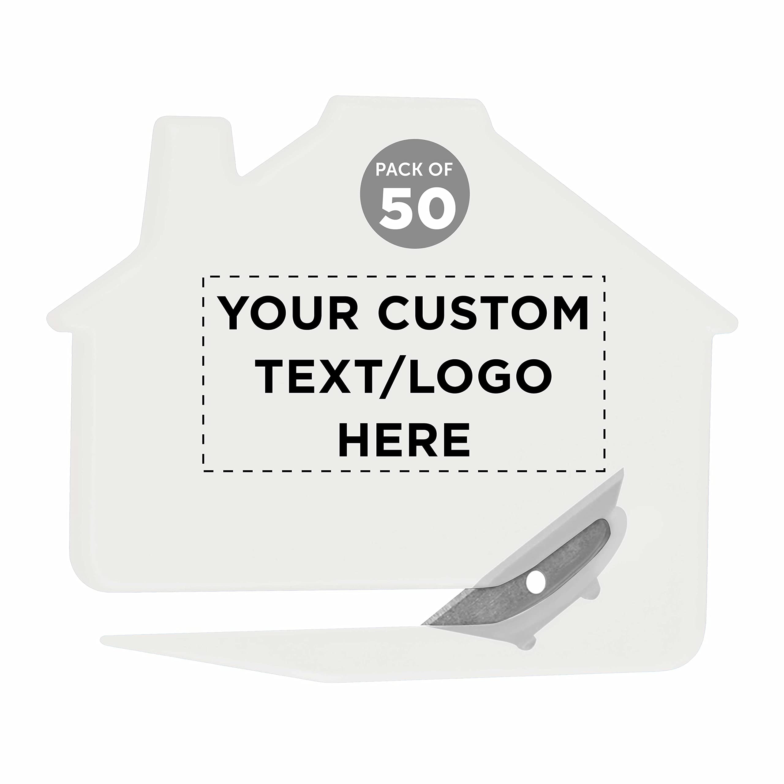 Personalized Bulk Pack of 50 Custom House Letter Openers - Elegant Office & Home Stationery for Mail, Gifts & Wedding Invitations