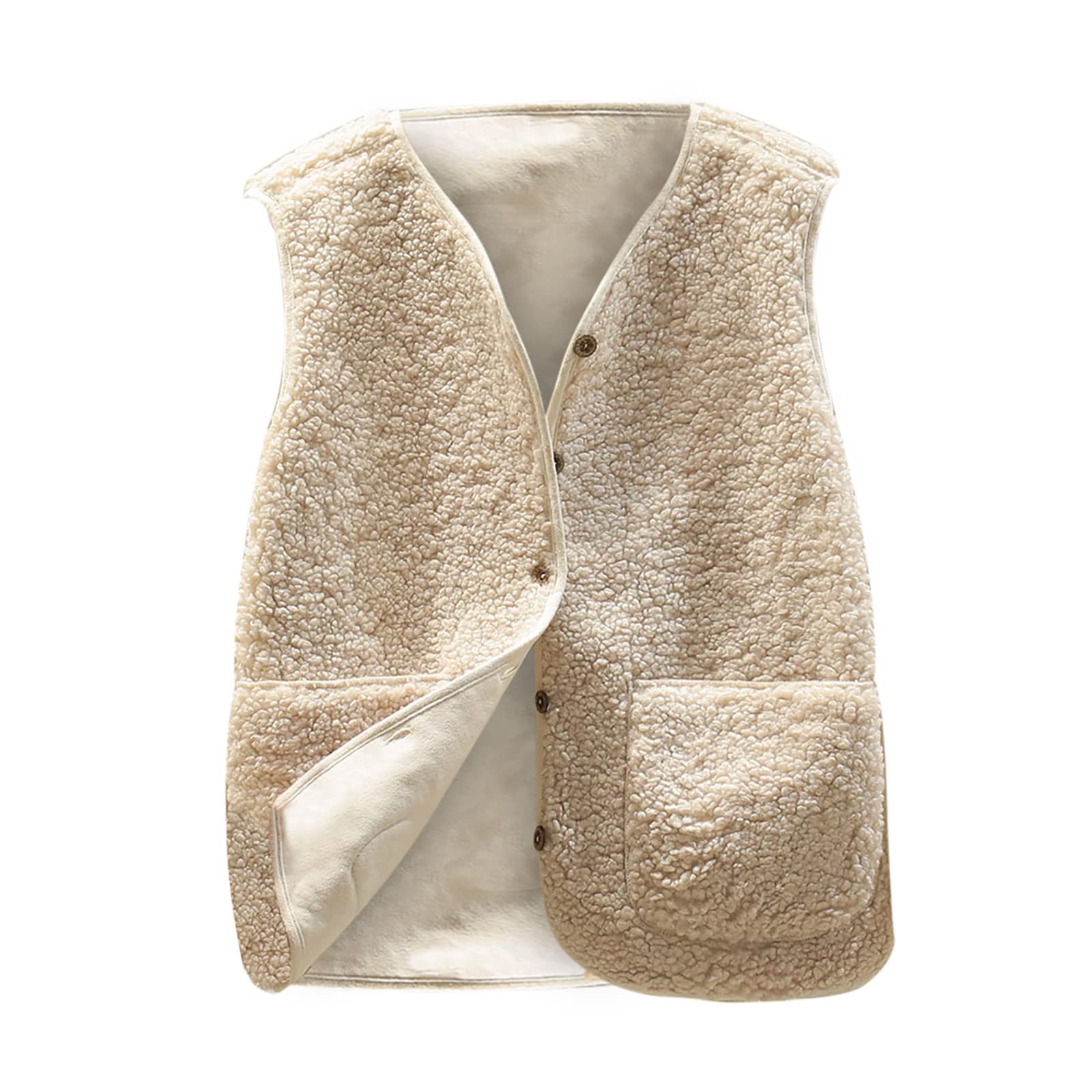 Women's Lightweight Cardigan Sweaters - Plain Color Sleeveless Button Down Vest with Pockets | Fall Fashion Casual Wear for Office, Layering & Outdoor Activities