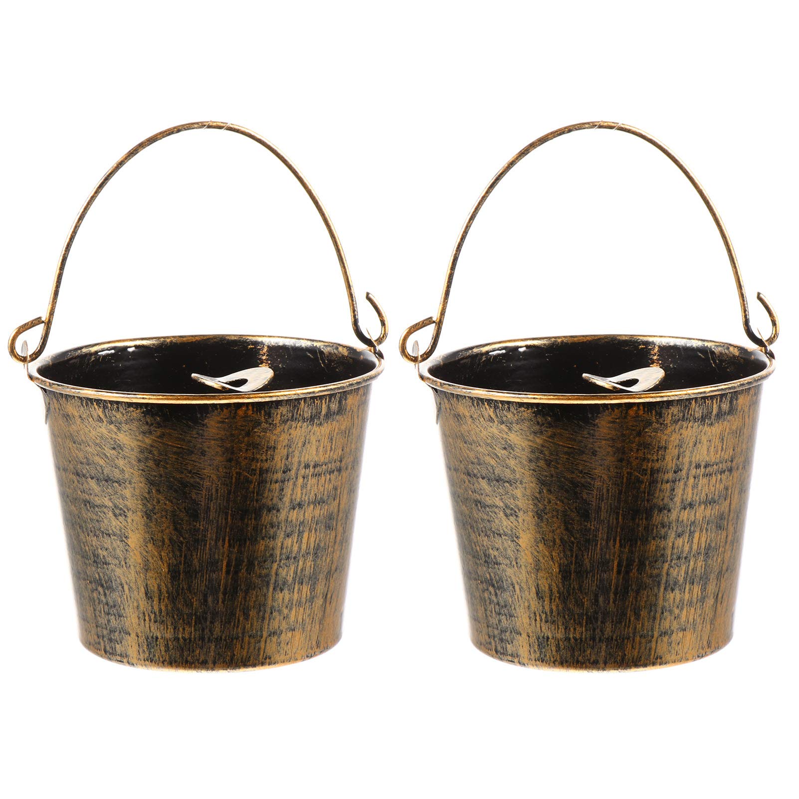 Amosfun 2-Pack Vintage Cigar Ashtray Set - Antique Metal Cigarette Holder & Ash Container for Home, Office, or Smoking Lounge - Perfect for Cigar Lovers & Retro Decor Enthusiasts