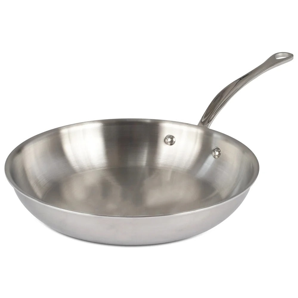 Mauviel M'COOK 5-Ply Stainless Steel Frying Pan - Professional Grade Cookware for Sautéing, Frying & Perfect Browning - Ideal for Home Chefs & Professional Kitchens