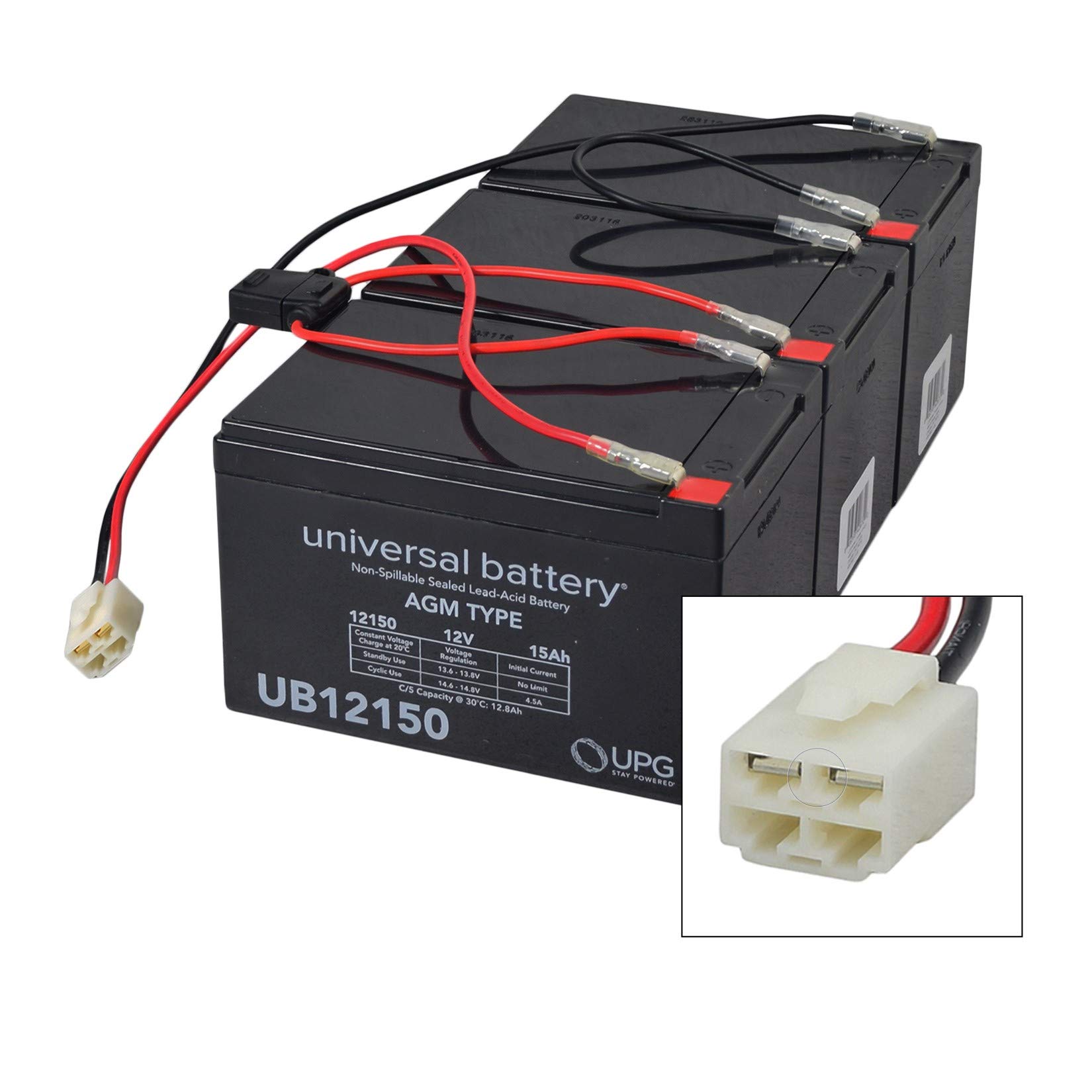 AlveyTech 36V 15Ah Rechargeable SLA AGM Battery Pack with Harness - Compatible with Razor DXT Drift Trike, Electric Scooters, Go-Karts & Kids Mini Bikes | Replacement Power Source for Drifting, Racing & Outdoor Fun