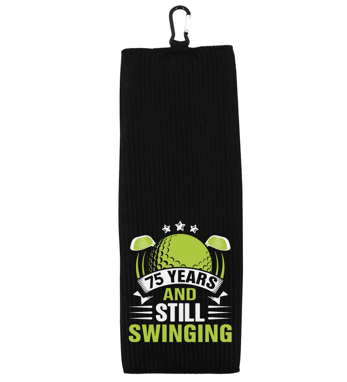 75th Birthday Gift for Grandpa & Dad - 100% Microfiber Waffle Weave Tri-Fold Golf Towel - Durable & Absorbent - Perfect for Golf Courses, Sports & Outdoor Activities