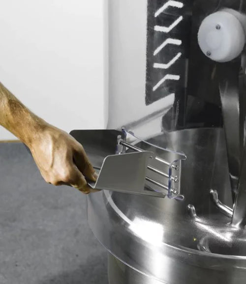 AMPTO Twin Diving Arms Mixer - 123 1/2 lb Dough Capacity, 208-220V/60/1PH Commercial Dough Mixer (Model IBT55INV) - Perfect for Bakeries, Pizza Shops & Commercial Kitchens