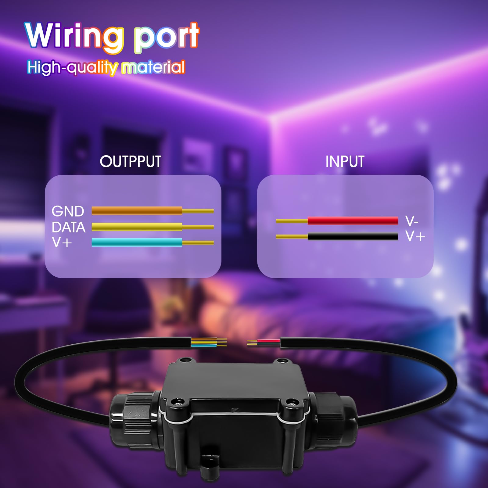 Waterproof ESP32 WLED LED Strip Controller - DC5-24V IP65 Digital Addressable WS2811 for Pool, Boat & Outdoor Landscape Lighting | Perfect for DIY Smart Home Projects, Holiday Decorations, and Architectural Lighting
