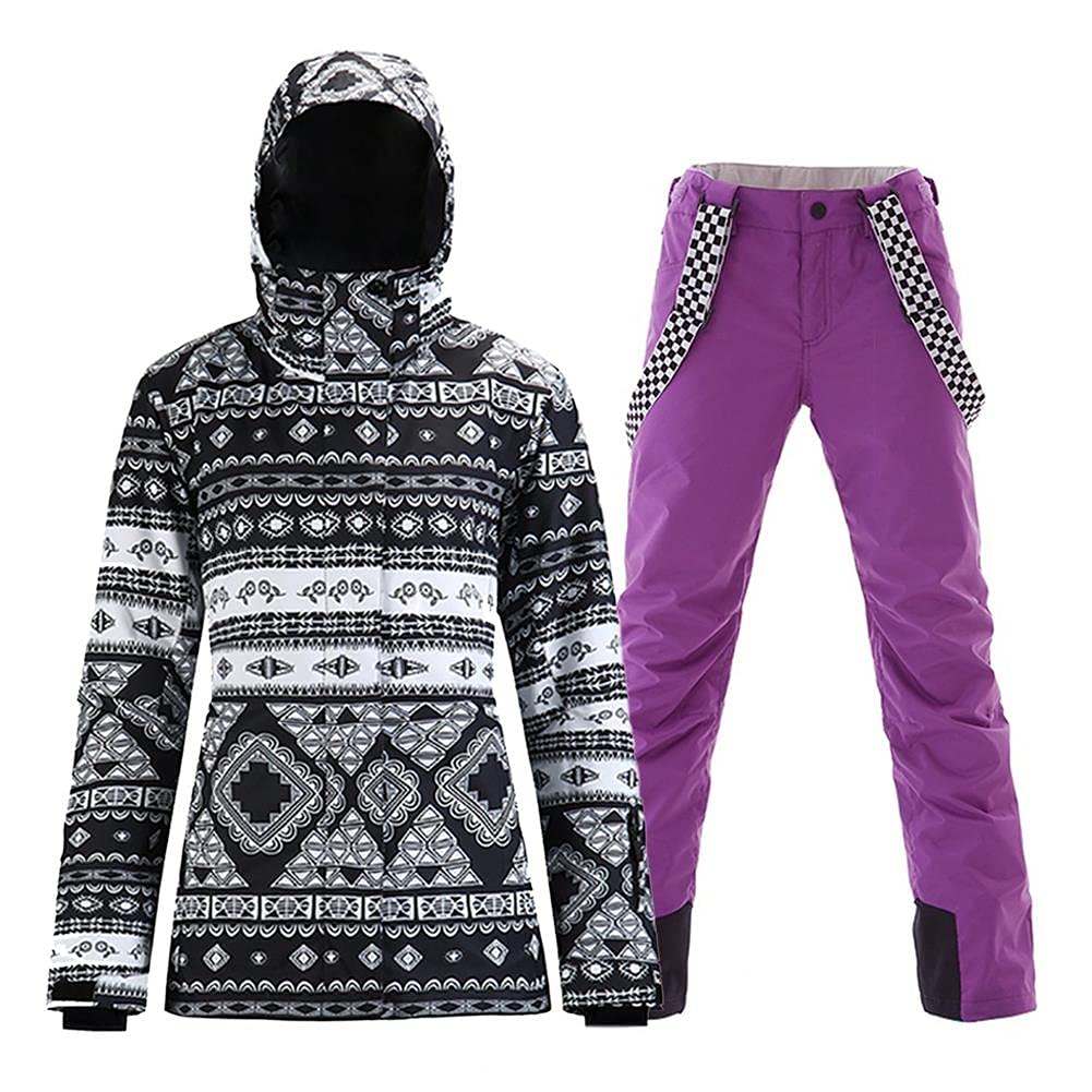 YEEFINE Women's Ski Jacket and Pants Set - Windproof Waterproof Snowboard Snowsuit for Winter Sports & Outdoor Activities | Perfect for Skiing, Snowboarding & Cold Weather Adventures