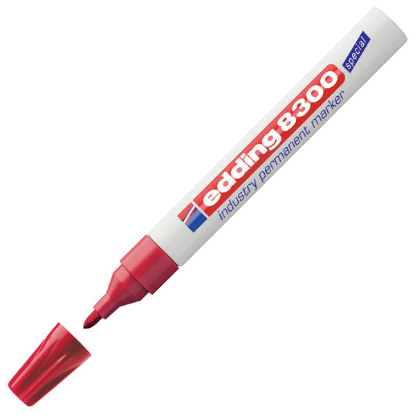 edding 8300 Industrial Permanent Marker - Waterproof & Fade-Resistant for Metal, Plastic & Wood - Ideal for Warehouse, Construction & DIY Projects