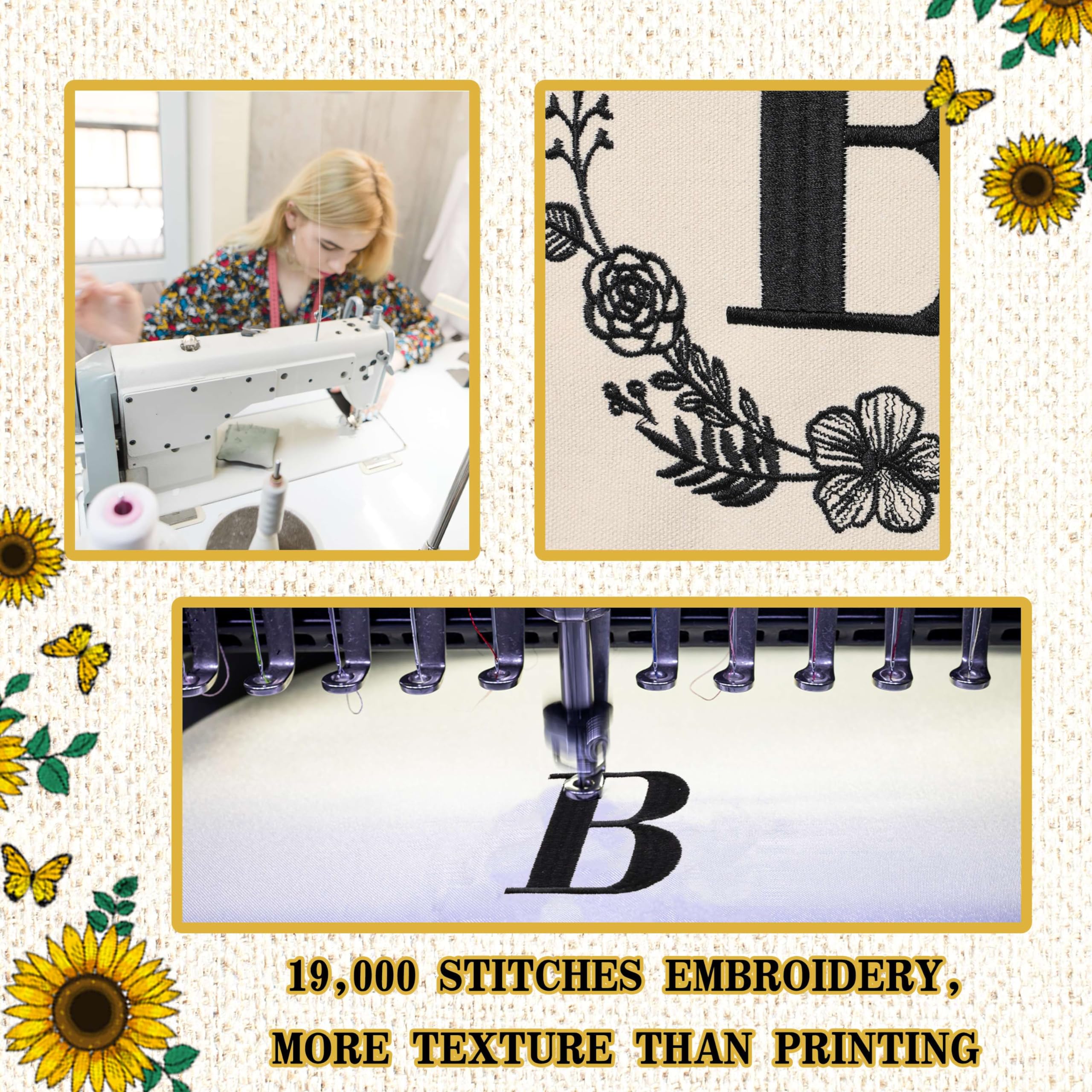 Personalized Tote Bags for Women with Zipper - Custom Initial Monogrammed Handbags for Work, Travel & Shopping - Stylish Durable Shoulder Bags for Everyday Use