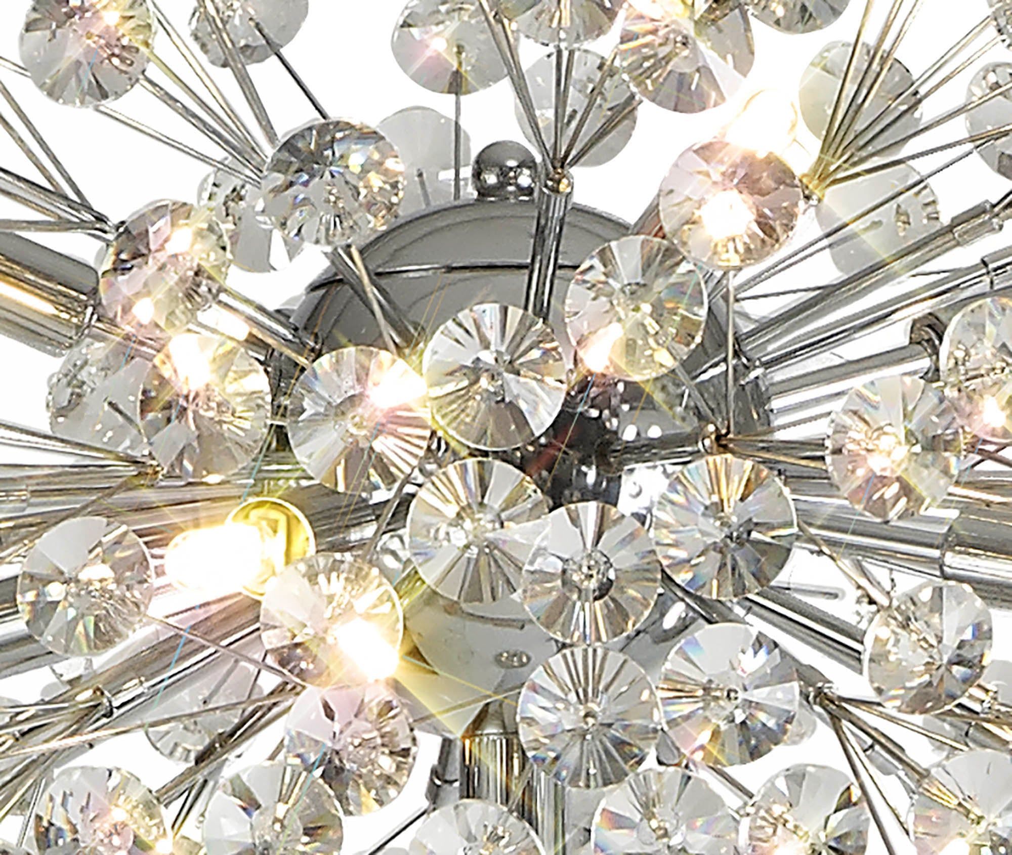 Bellagio 8-Light G9 Floor Lamp in French Gold & Crystal or Chrome & Crystal - Elegant Lighting for Living Room, Bedroom, or Dining Room