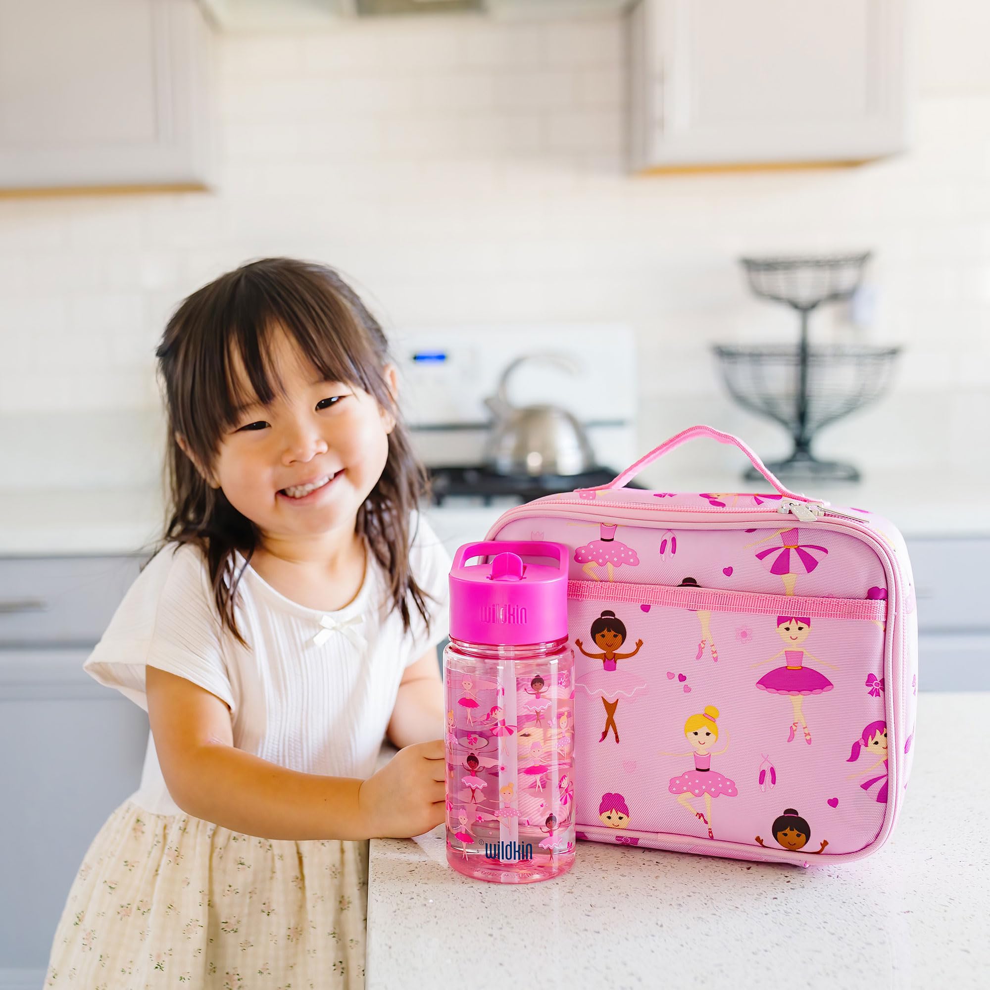 Wildkin Insulated Lunch Box for Kids - School & Travel Snacks (Ballerina)